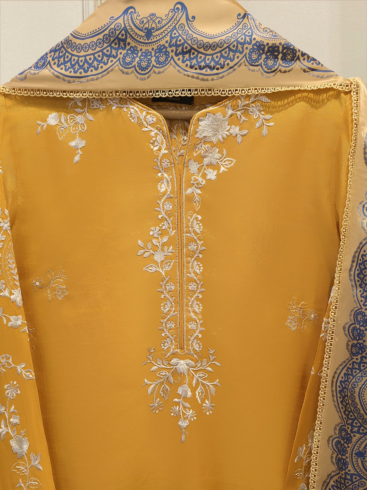 3 Piece- Pure  Sheesha Silk Embroidered Suit S115384