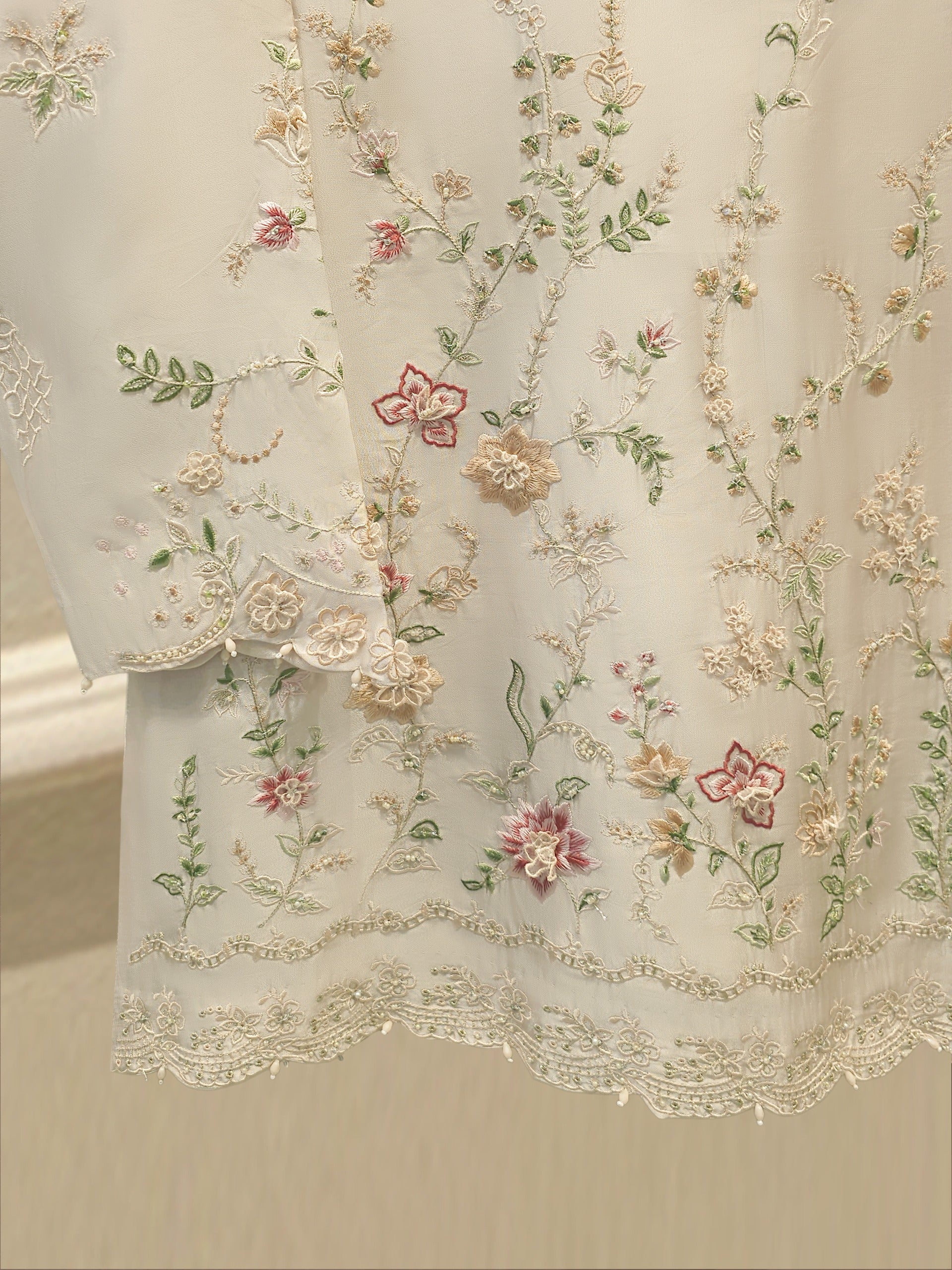 2 Piece- Pure Sheesha Silk Embroidered Suit S115381