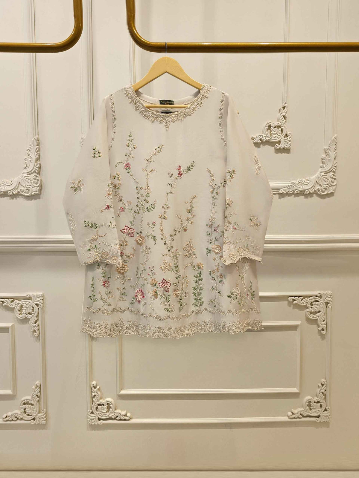 2 Piece- Pure Sheesha Silk Embroidered Suit S115381
