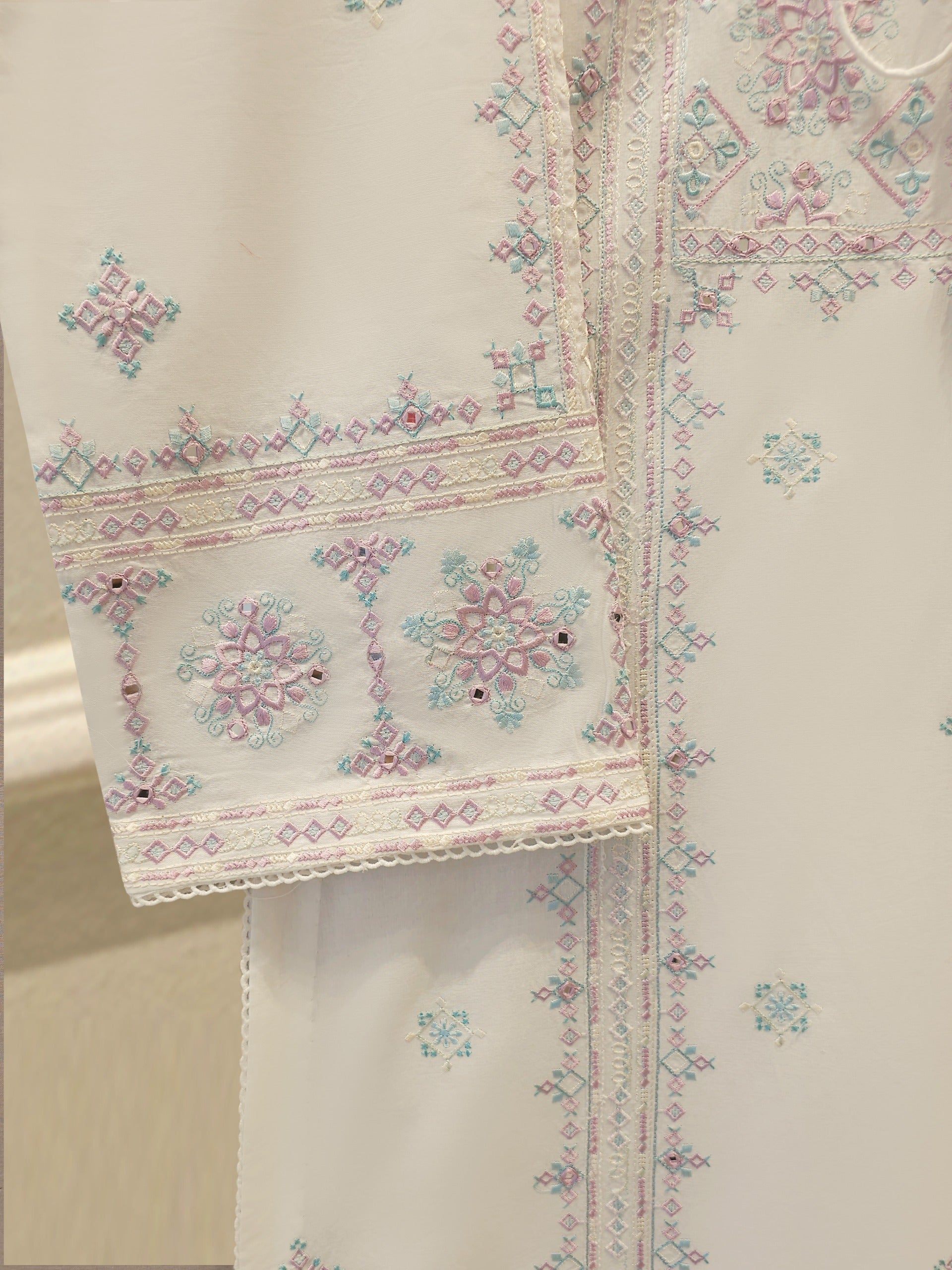 2 Piece - Embroidered Cambric Suit S115290