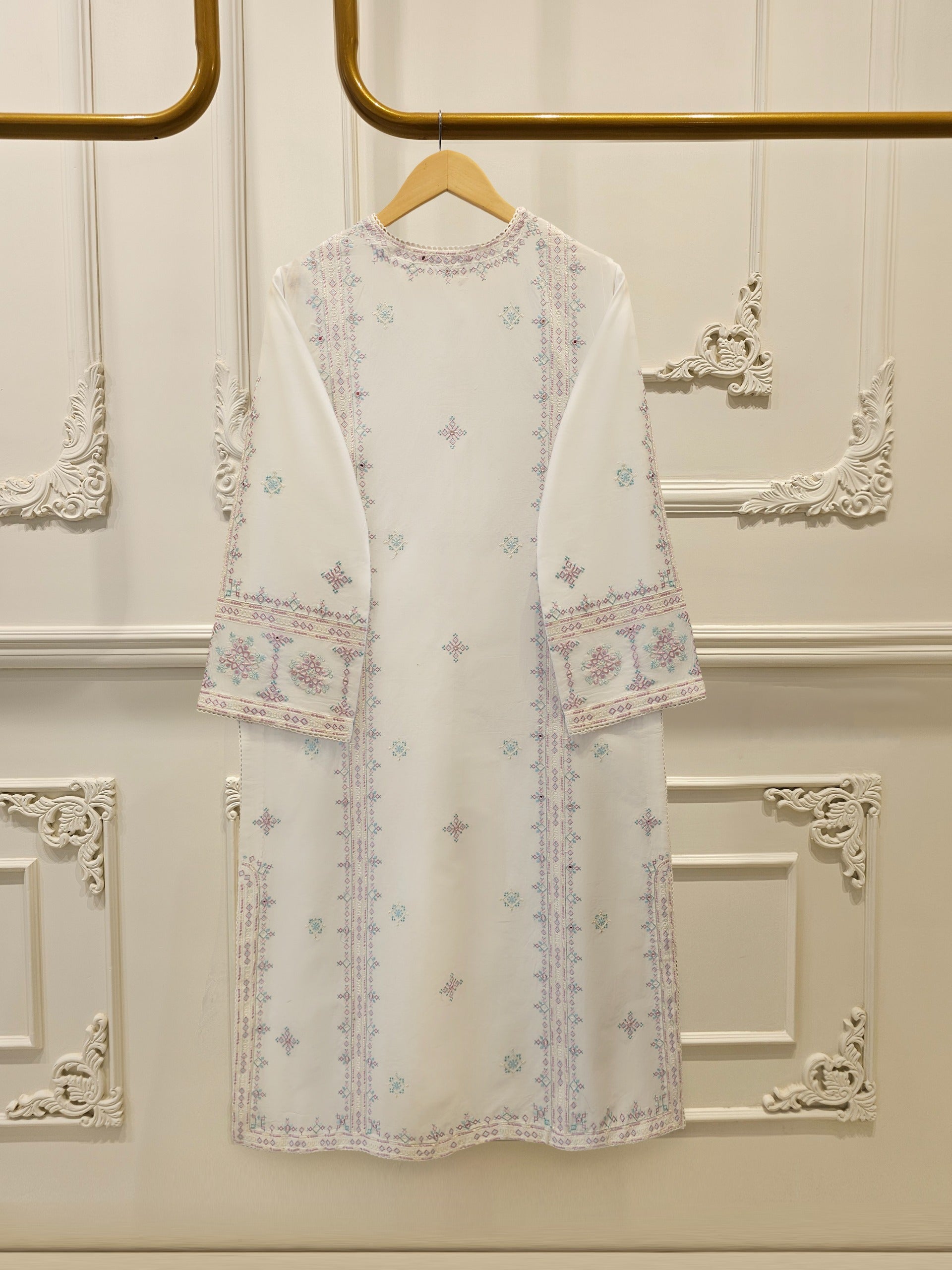 2 Piece - Embroidered Cambric Suit S115290