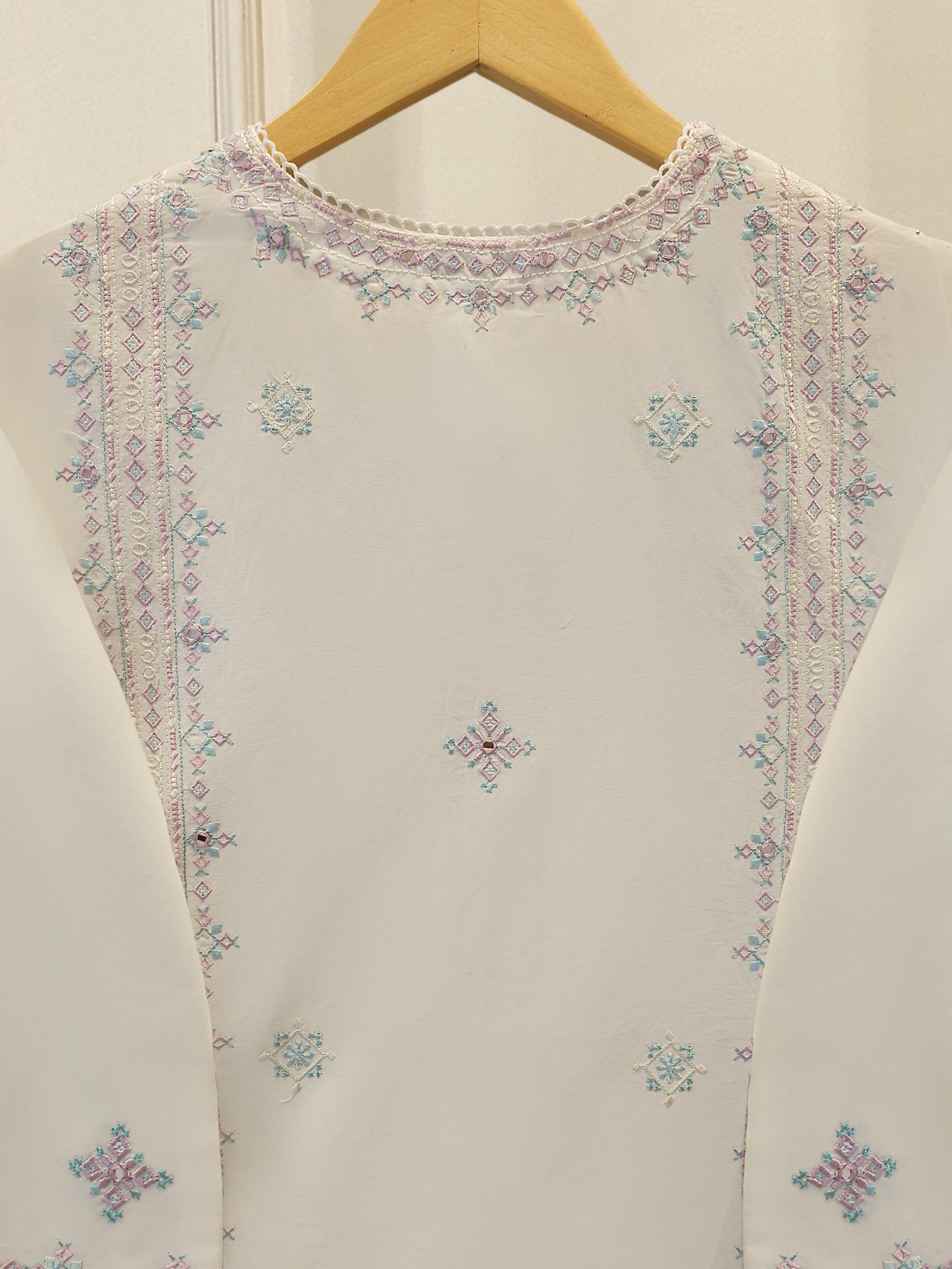 2 Piece - Embroidered Cambric Suit S115290