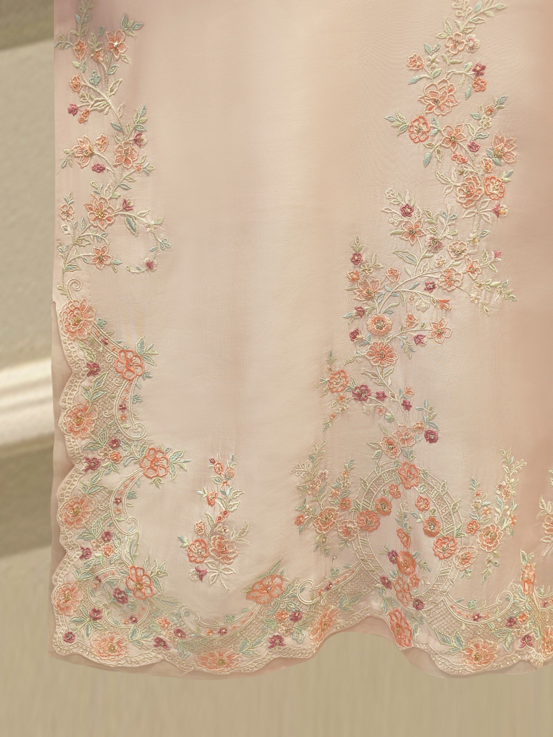 2 Piece- Pure Sheesha Silk Embroidered Suit S115540