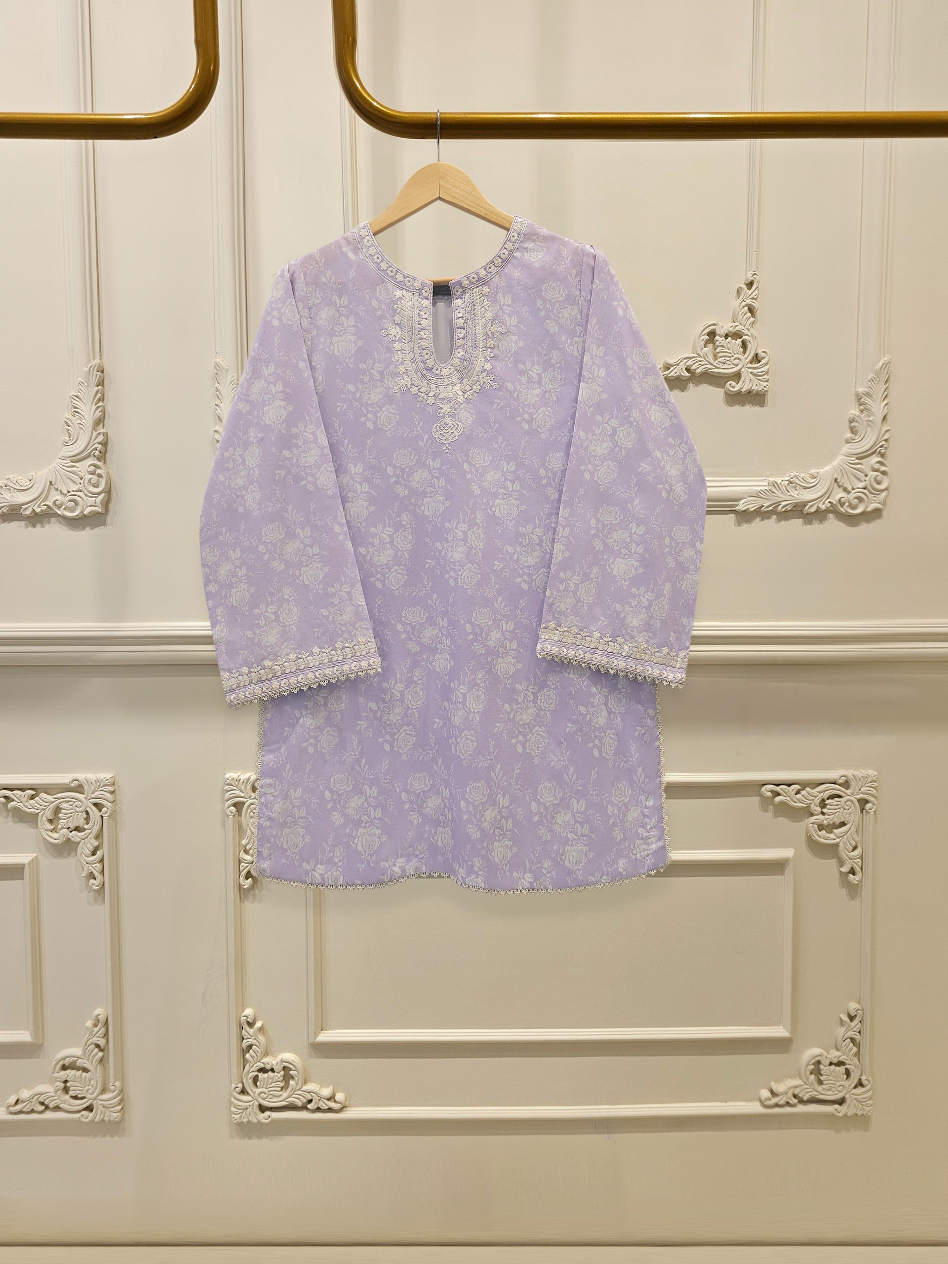 Digital Printed Embroidered Lawn Shirt S112358