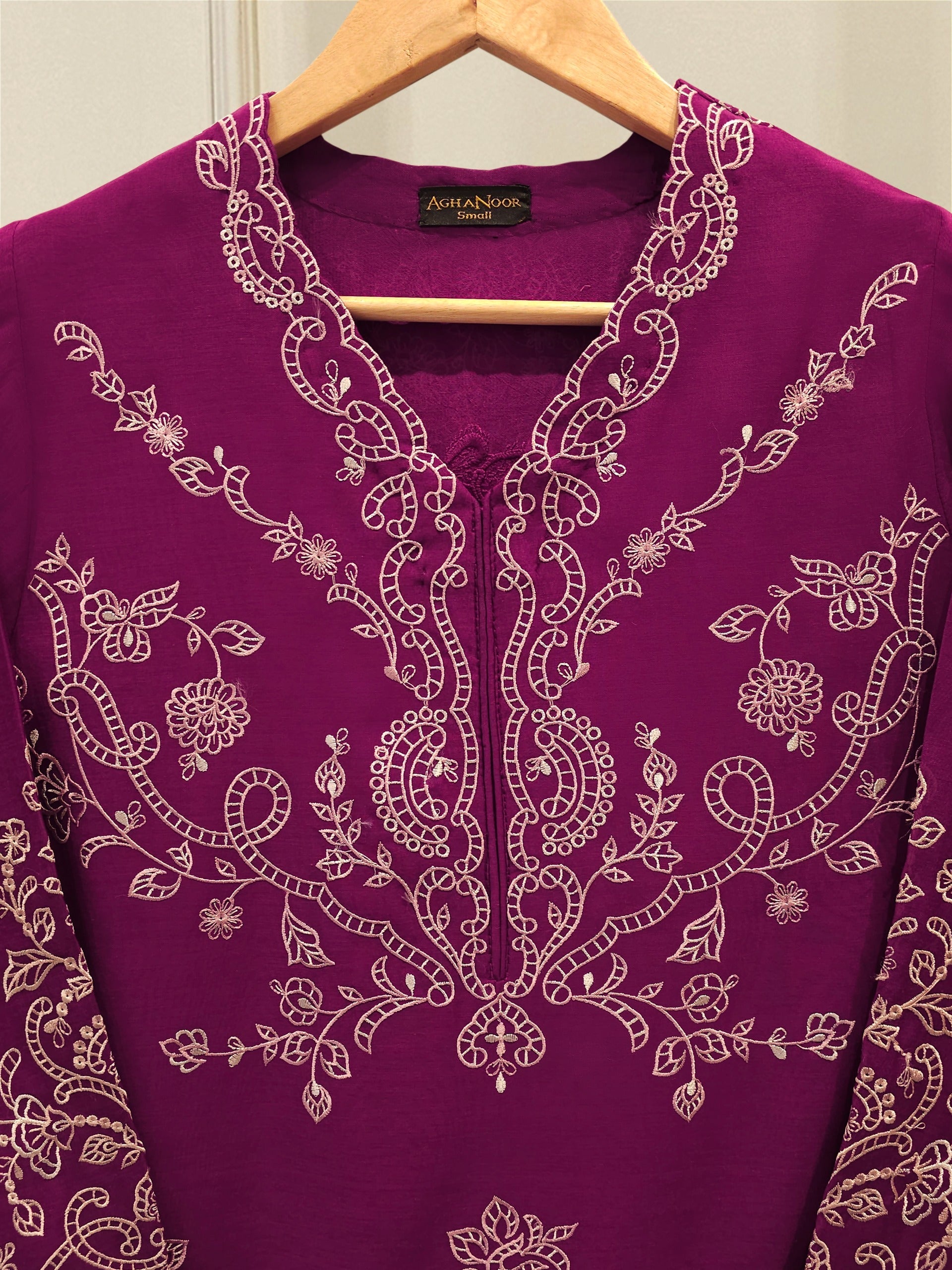 Embroidered Kora Cotton Shirt-S114971
