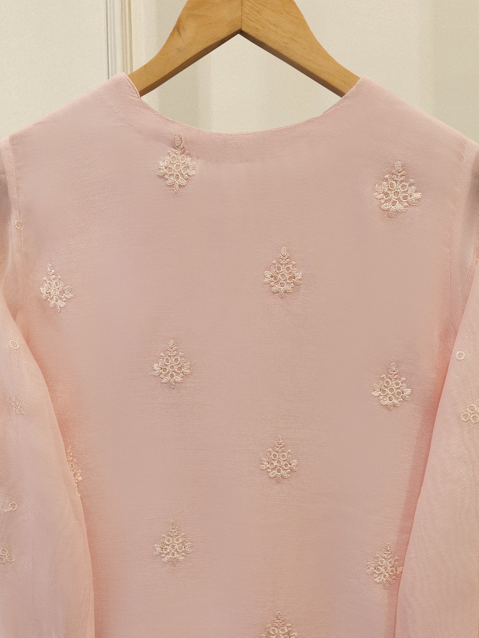 3 Piece - Pure Embroidered Cotton Net Suit S114014
