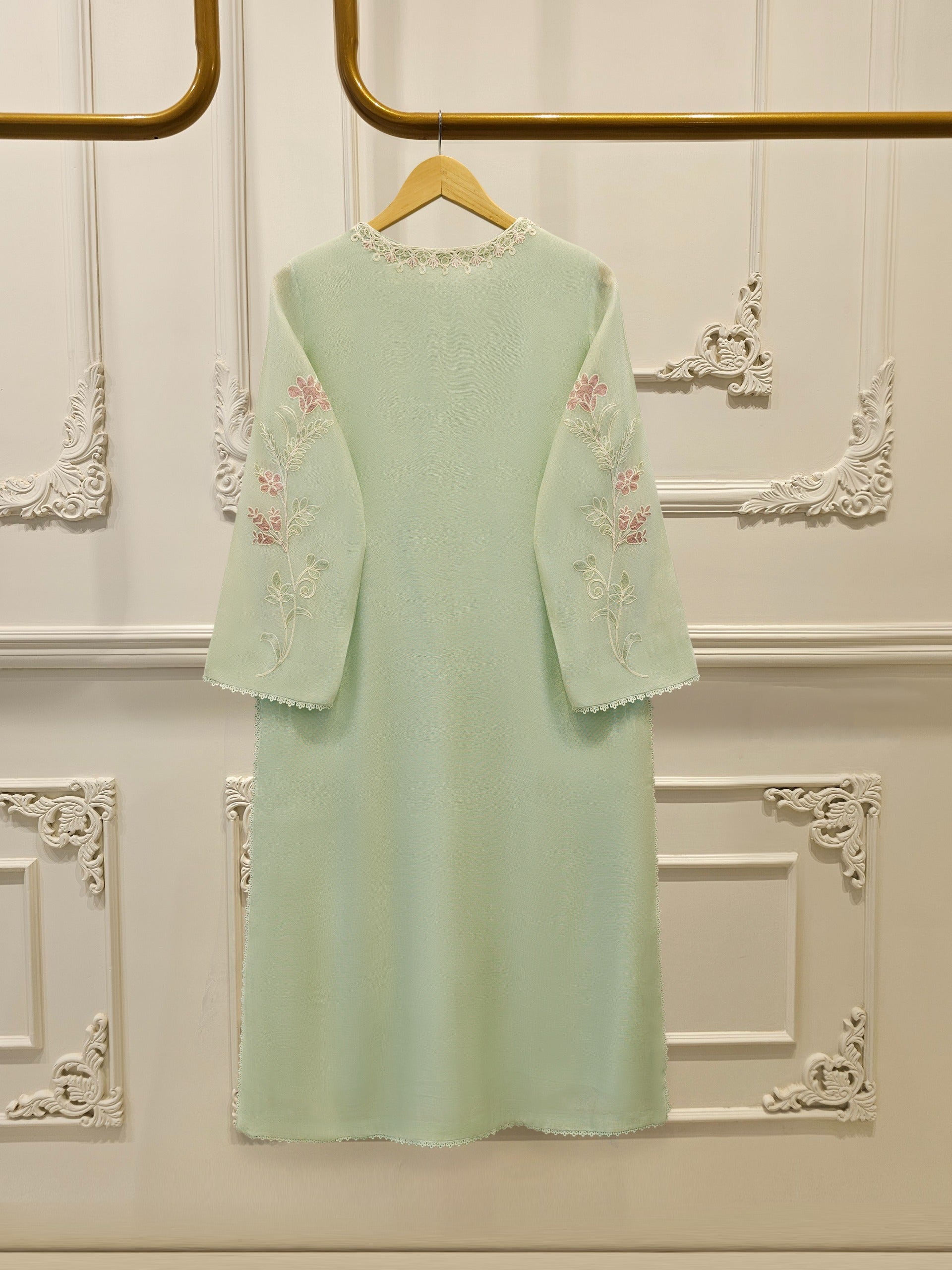 2 Piece - Pure Embroidered Cotton Net Suit S114052