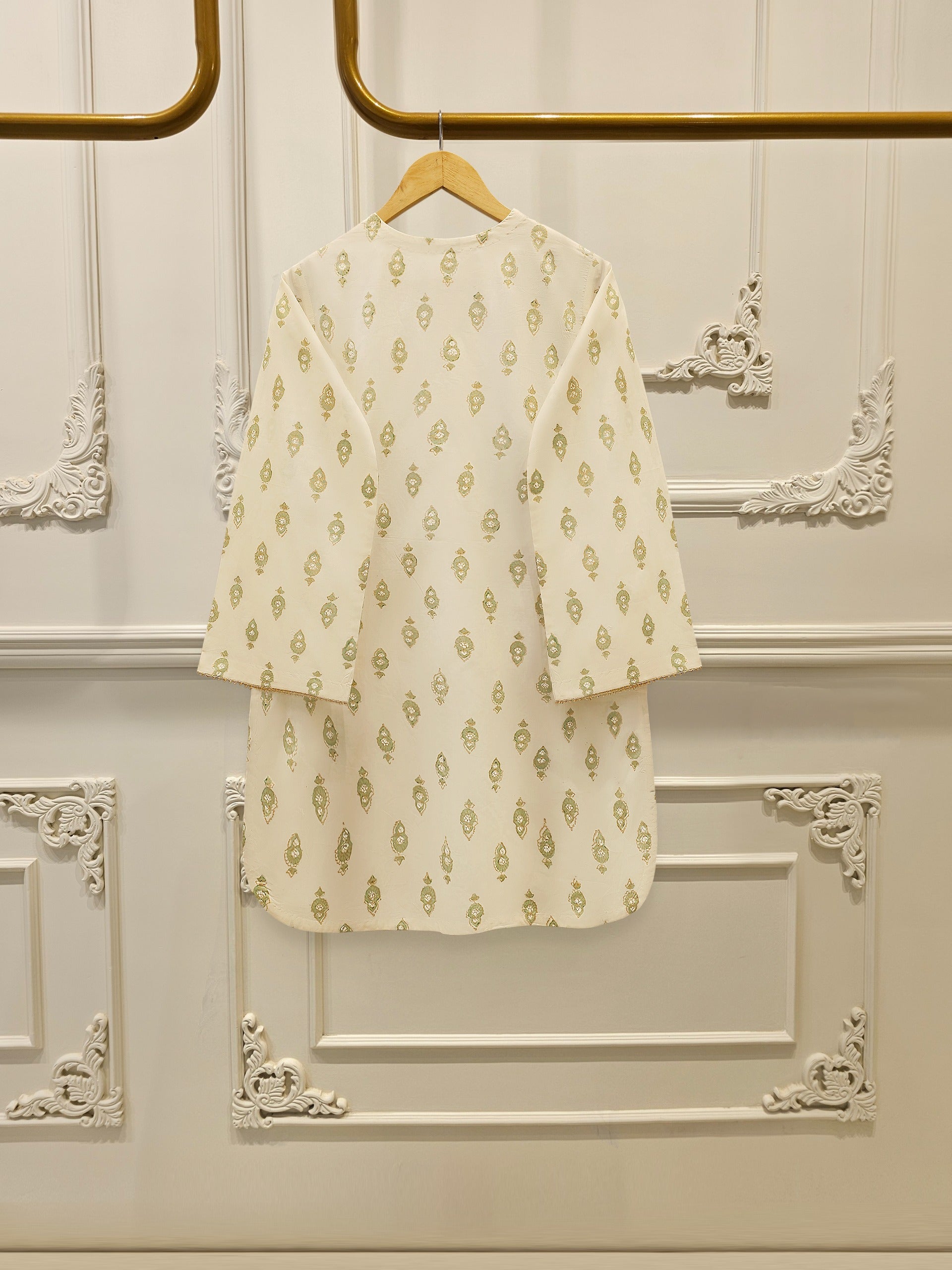 3 Piece - Hand Block Printed Kora Cotton Suit  S114195