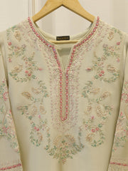 Pure Embroidered Sheesha Silk Shirt S114274