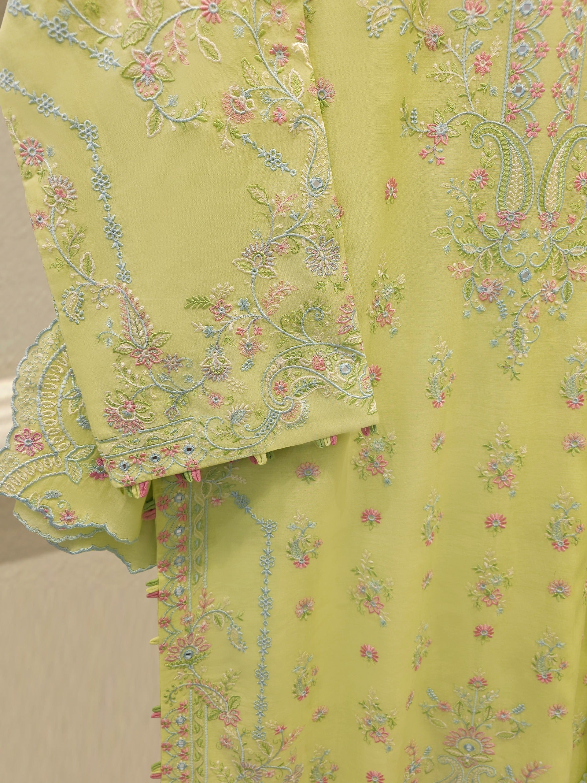 Embroidered Kora  Cotton Shirt S114497