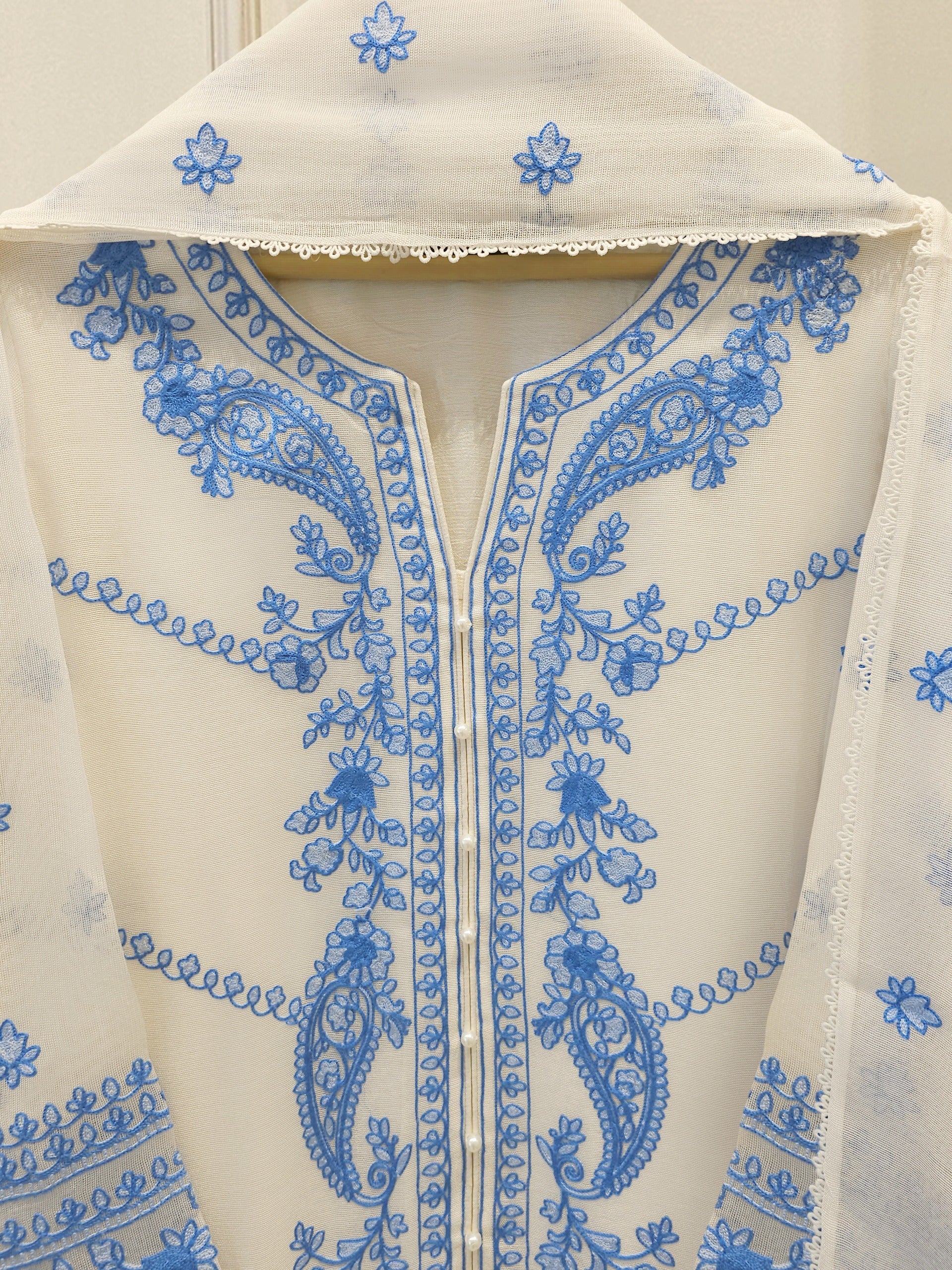 3 Piece - Pure Embroidered Cotton Net Suit S114301