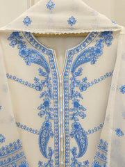 3 Piece - Pure Embroidered Cotton Net Suit S114301