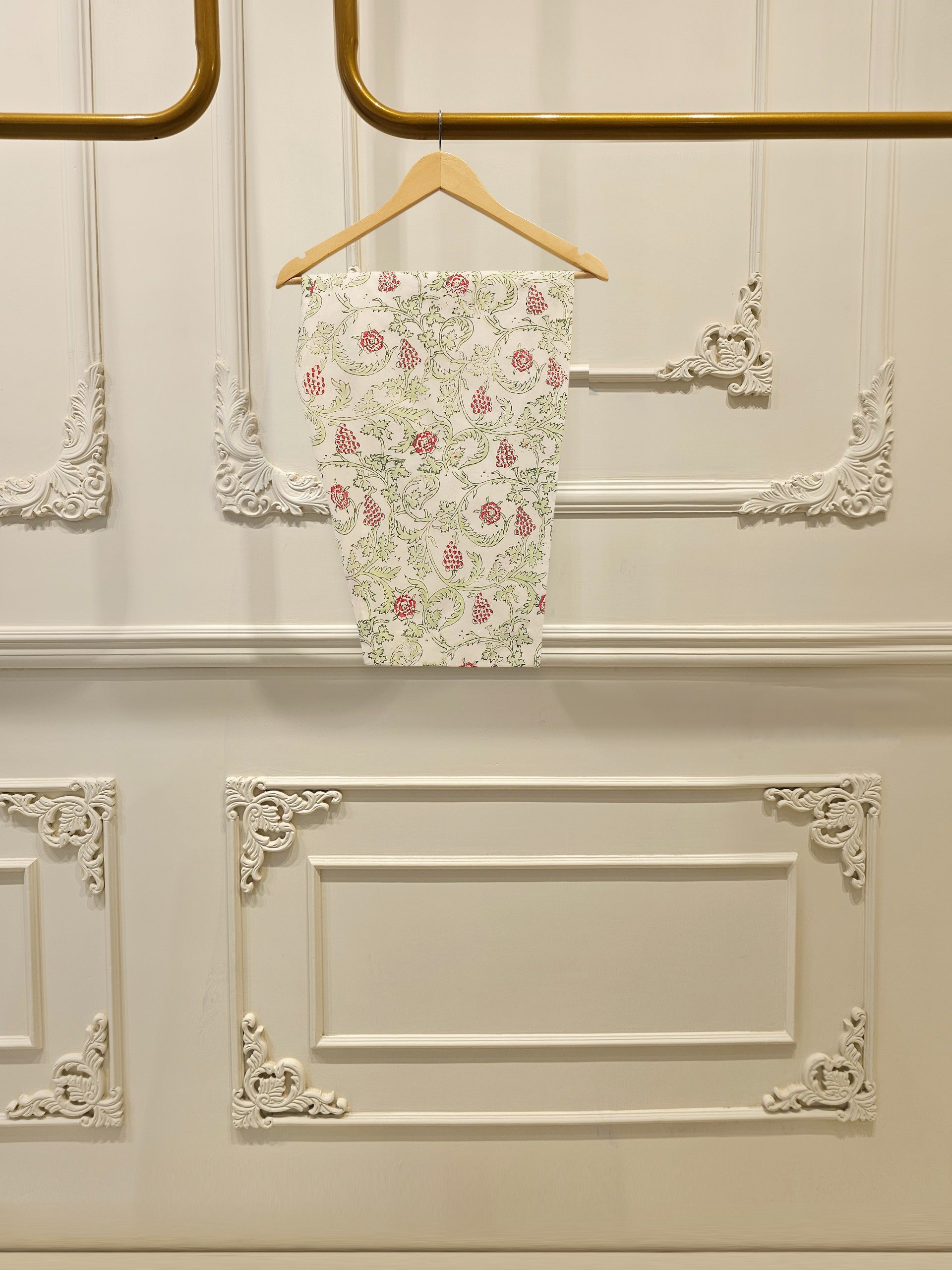 2 Piece - hand block print Cambric Suit S114318