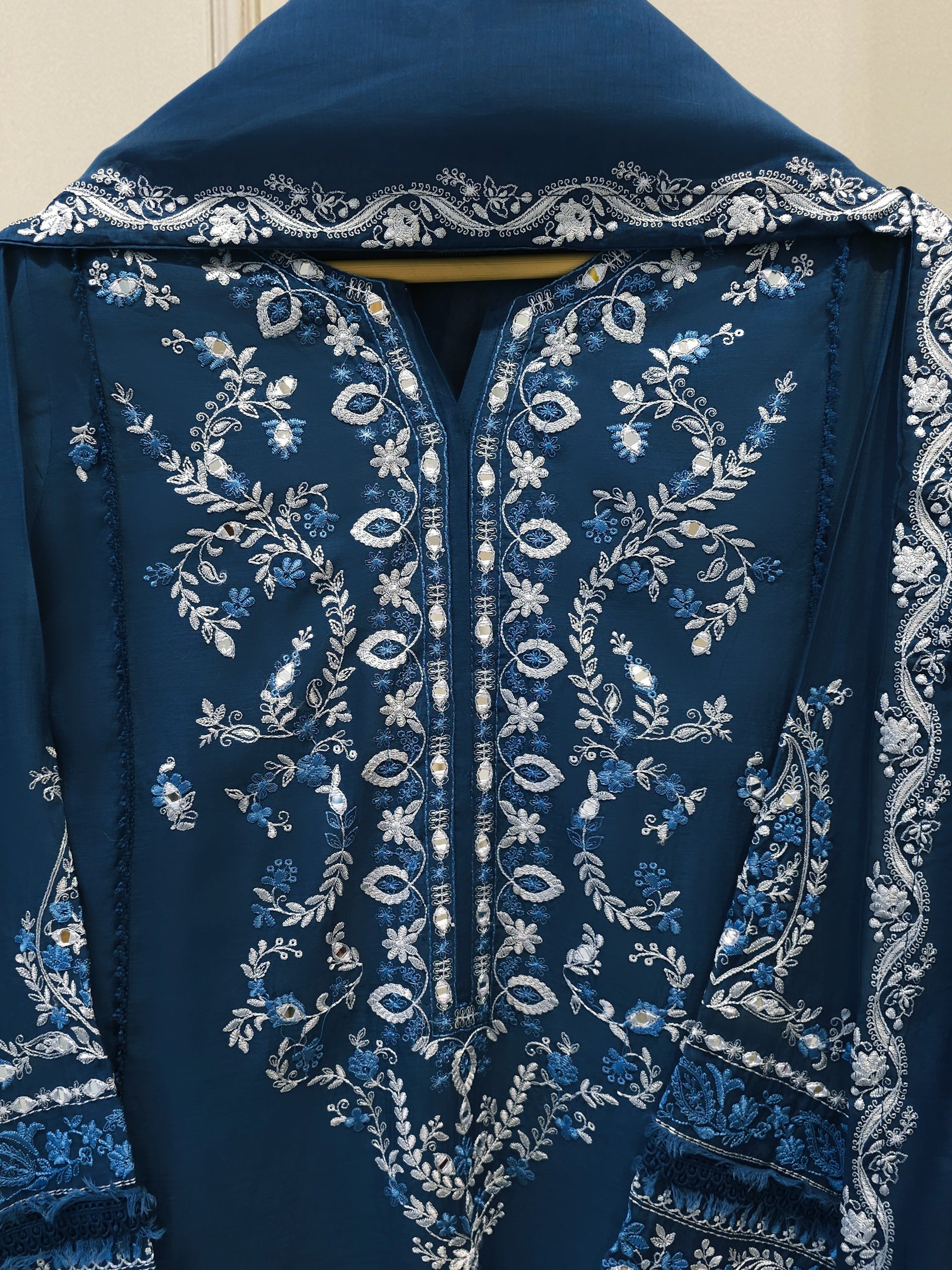 2 Piece - Embroidered Kora  Cotton Suit S114336
