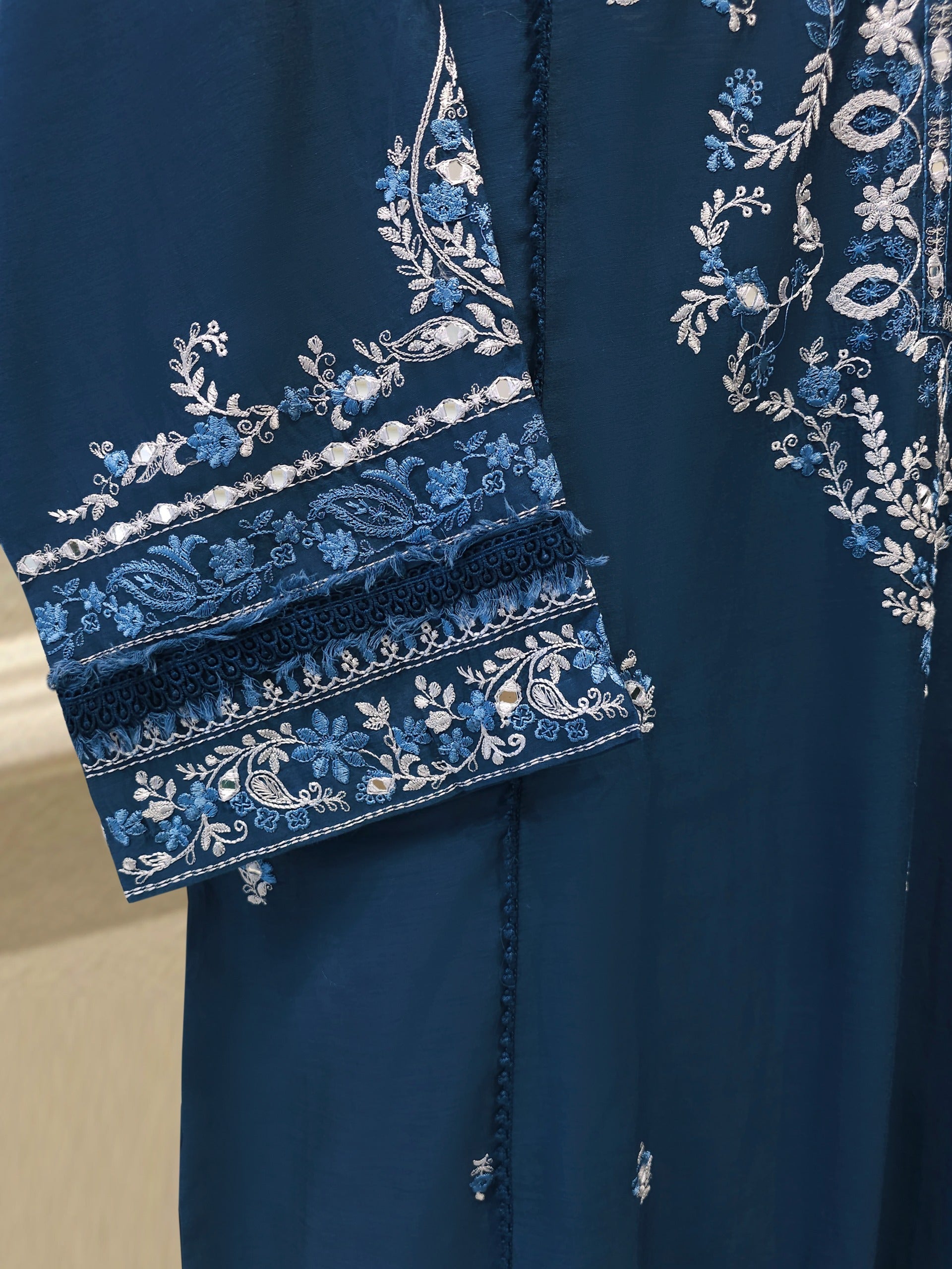 2 Piece - Embroidered Kora  Cotton Suit S114336