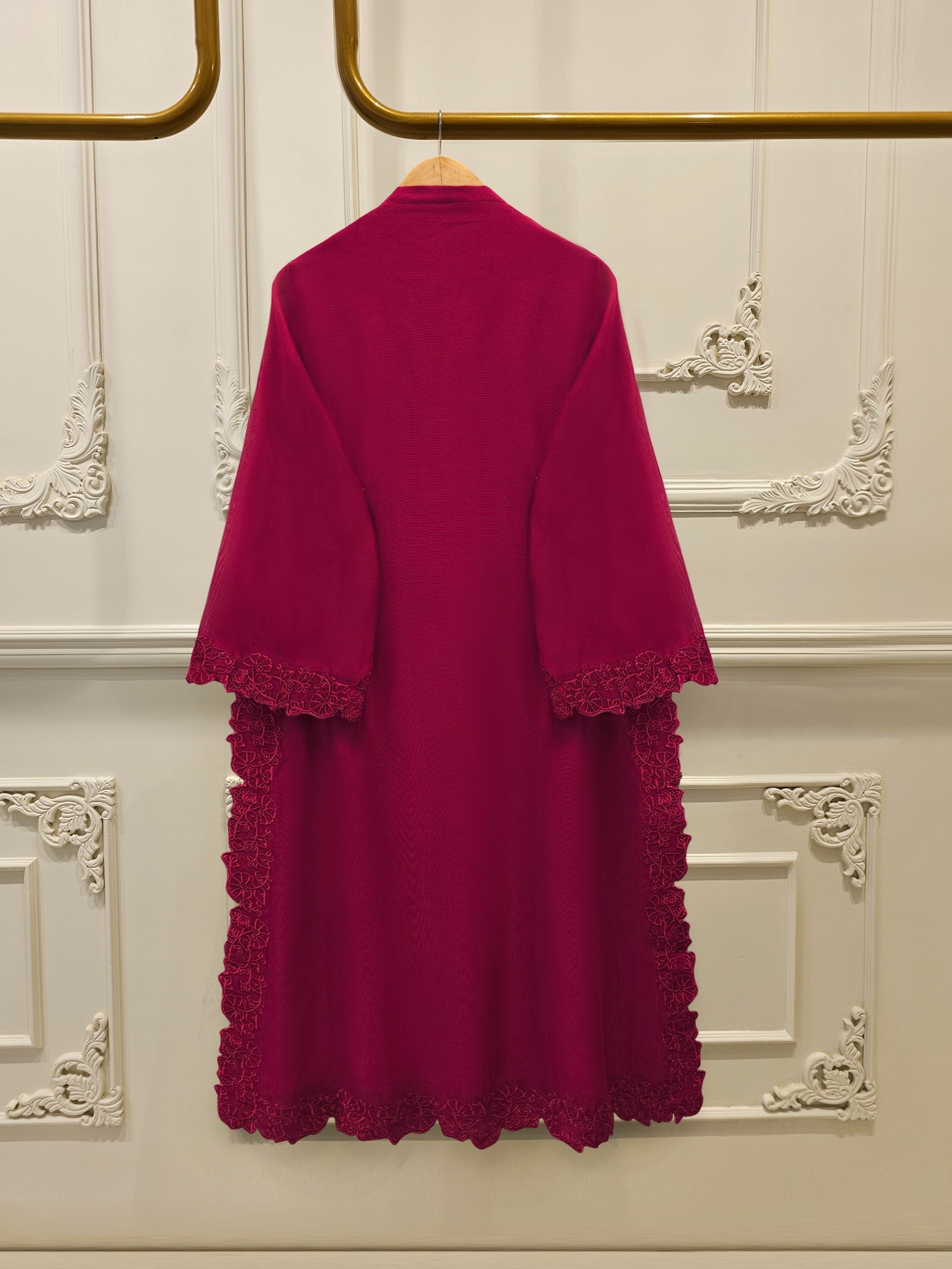 2 Piece - Pure Embroidered Cotton Net Suit S114783