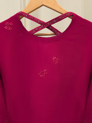 2 Piece- Pure Sheesha Silk Embroidered Suit S114438