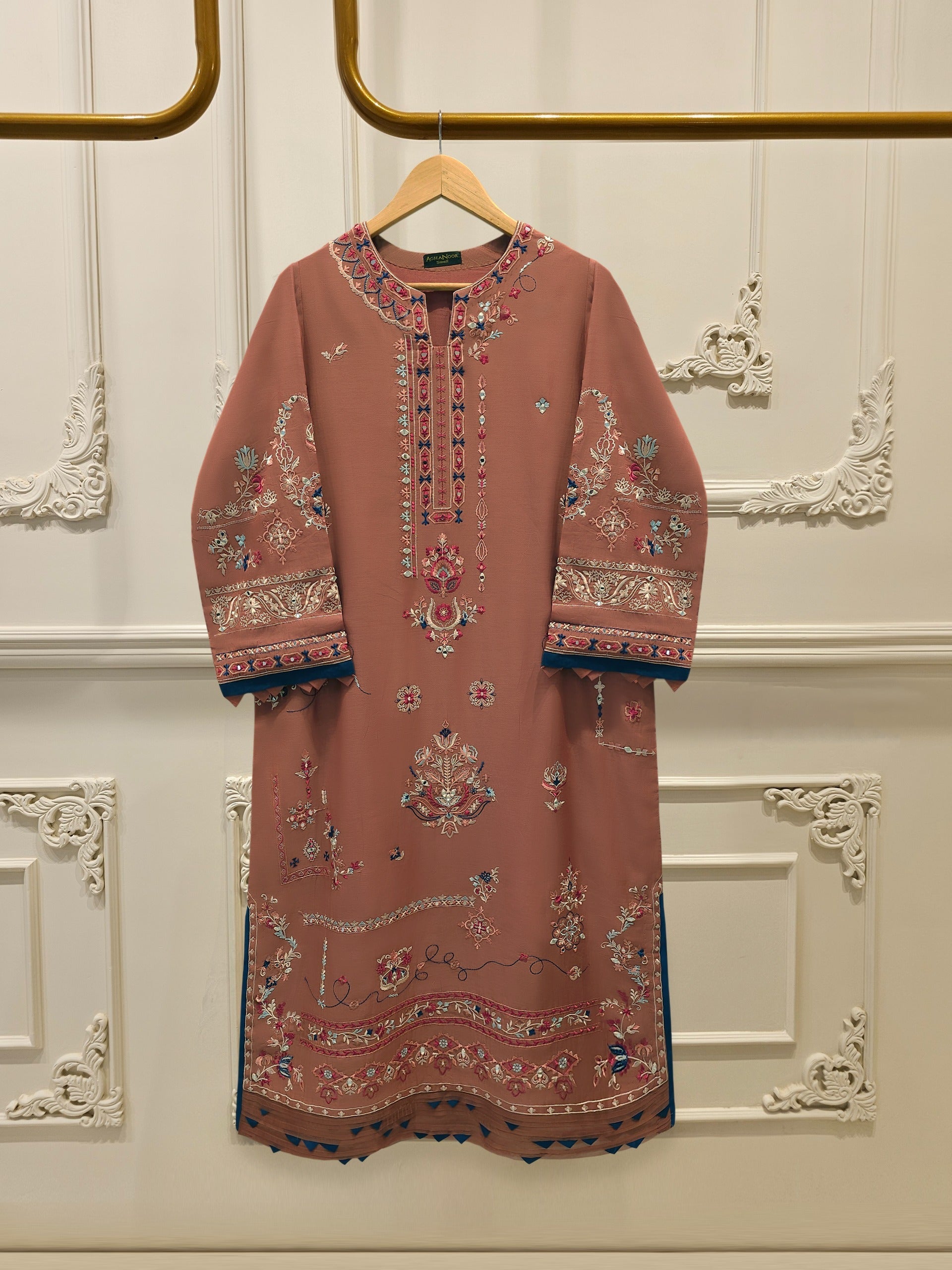 2 Piece - Embroidered Kora  Cotton Suit S114501