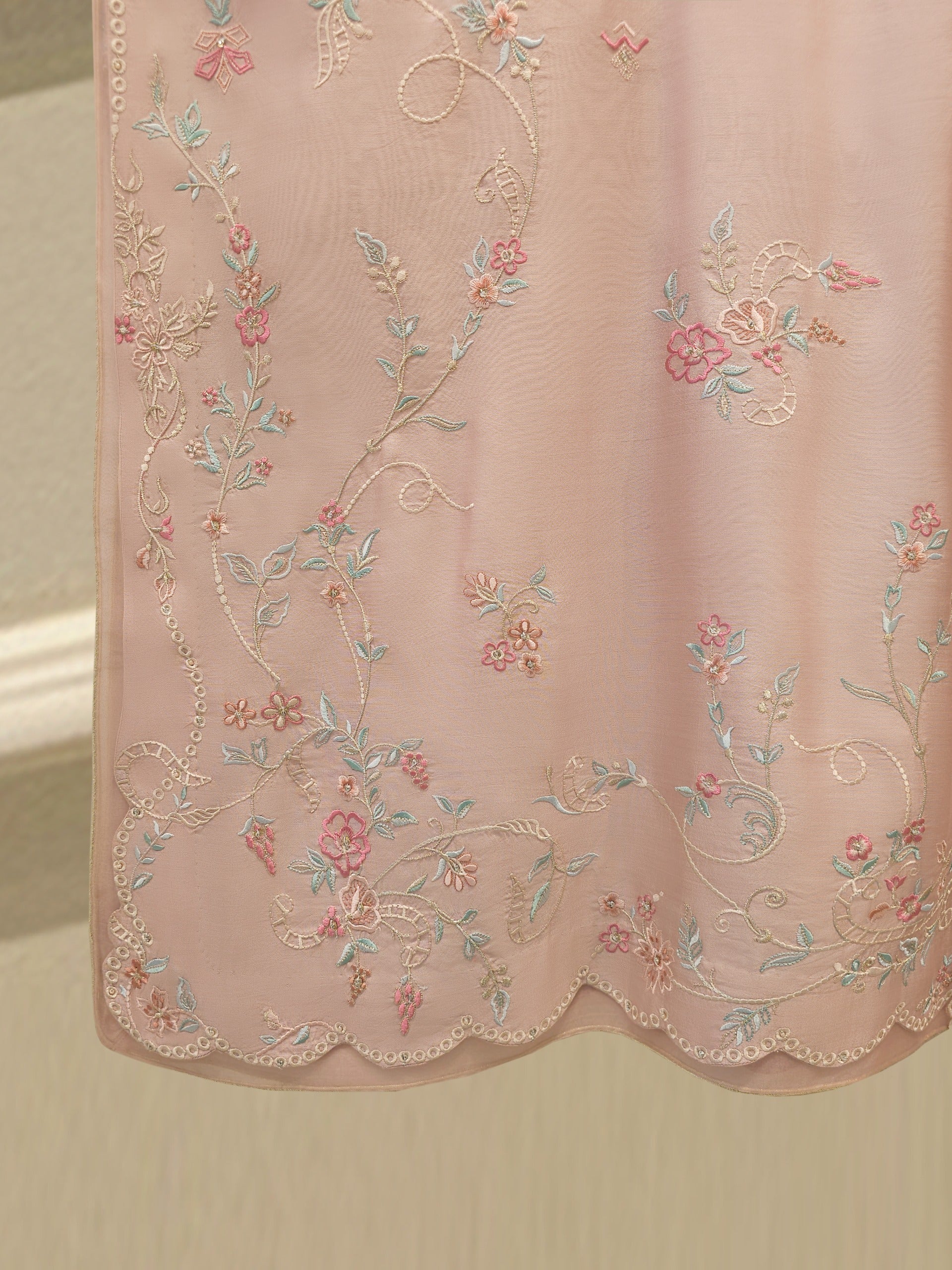 3 Piece - Pure Khaddi Silk Embroidered  Suit S114730