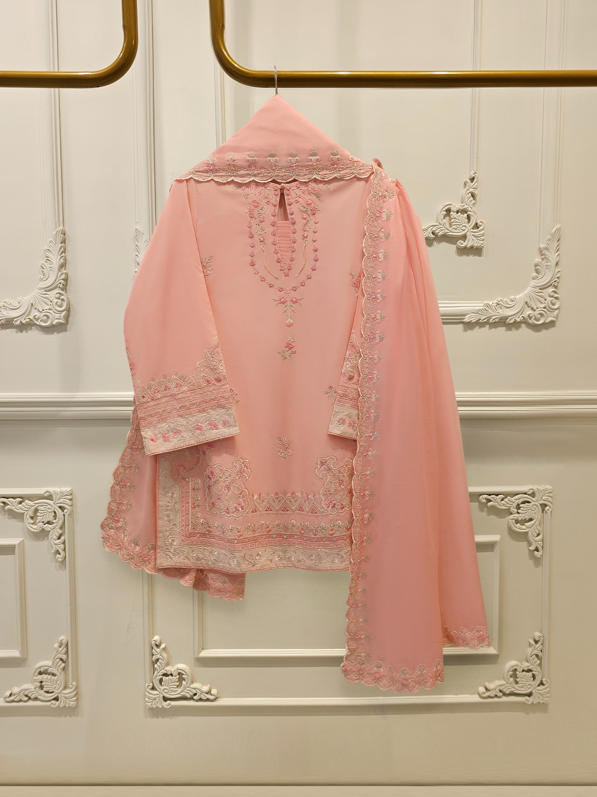 3 Piece - Embroidered Cambric Suit S114758