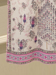 2-Piece Embroidered Digital Printed Cambric Suit S114754