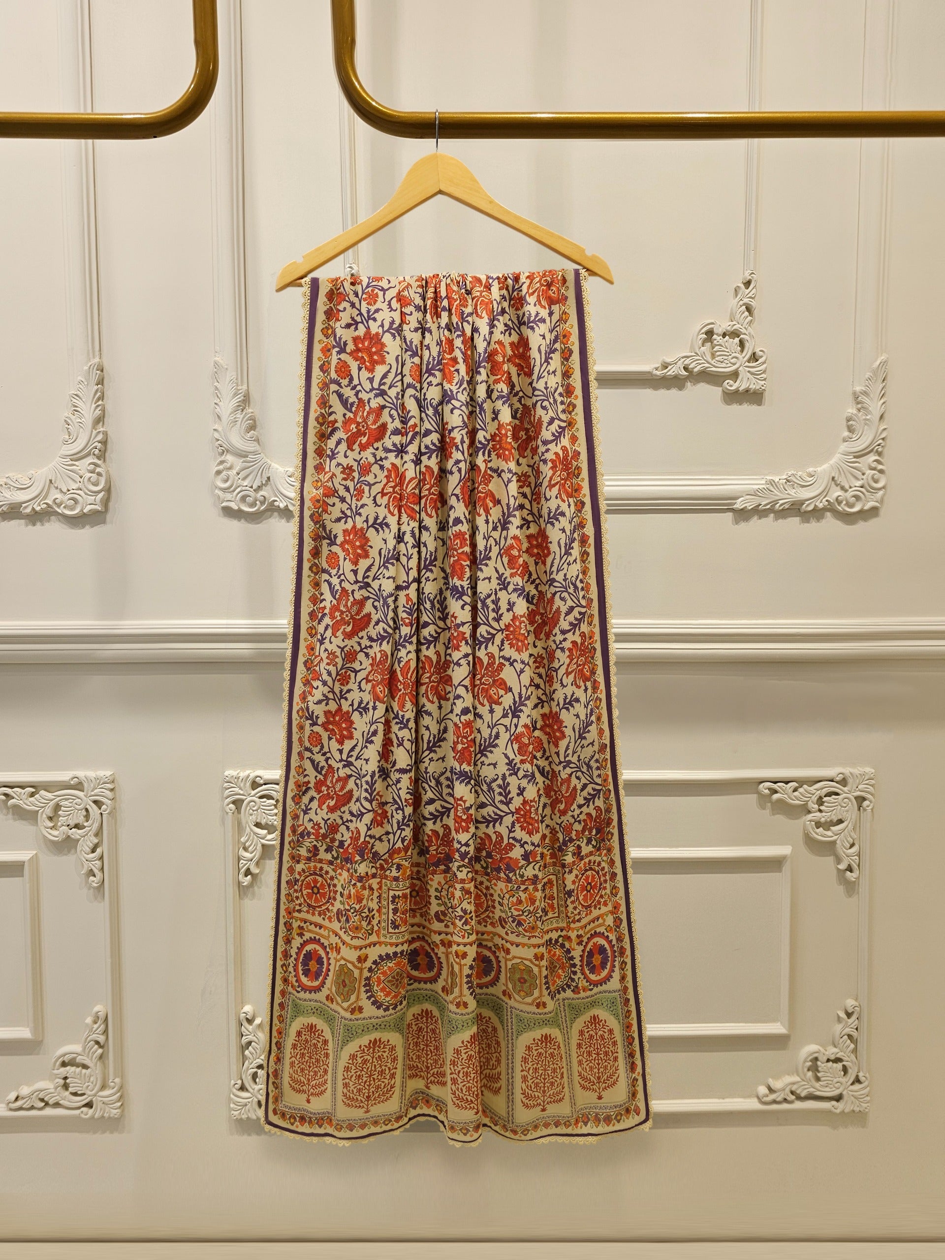 3 Piece - Embroidered Cambric Suit S114818
