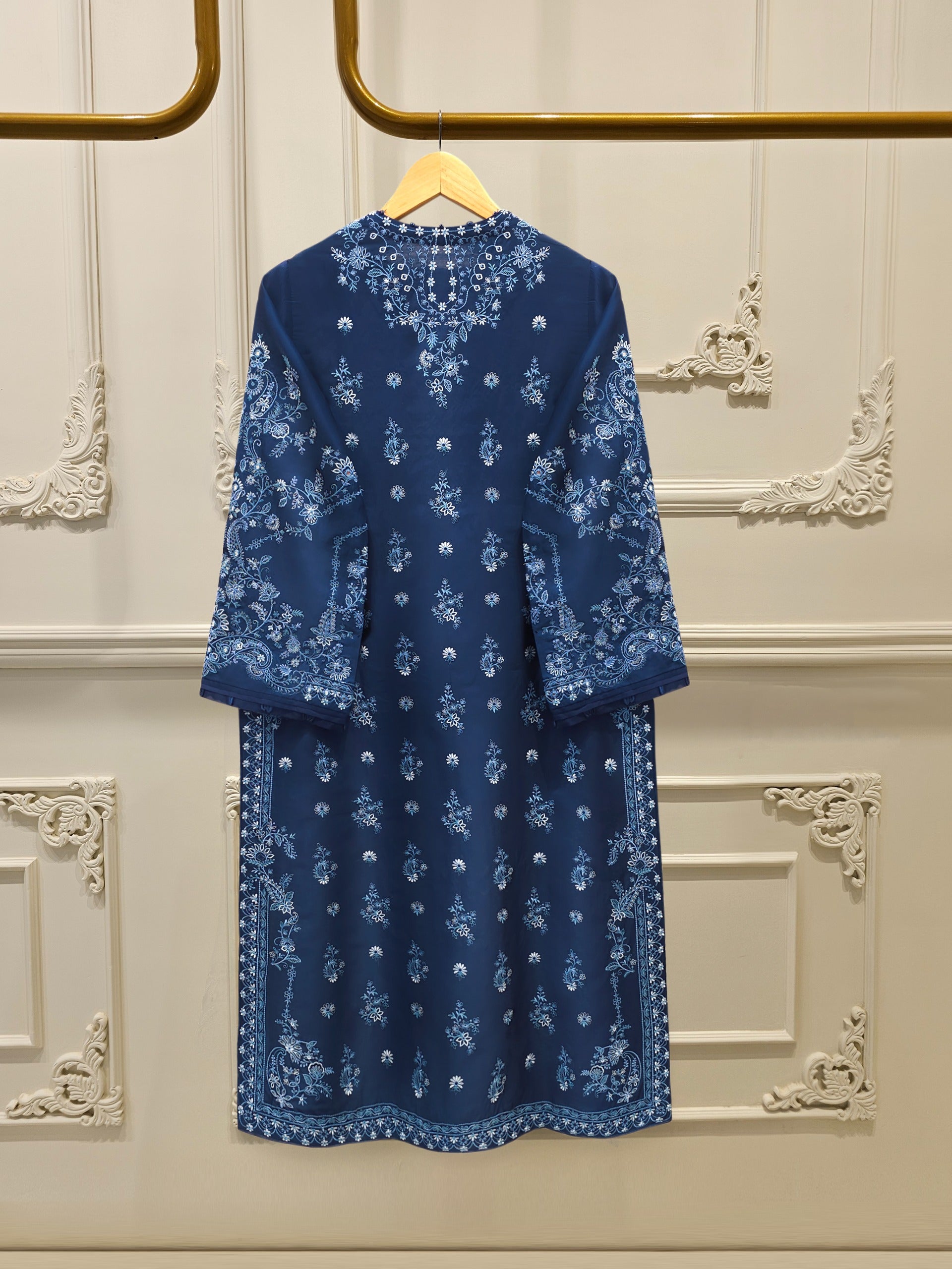 2 Piece- Pure Sheesha Silk Embroidered Suit S114863
