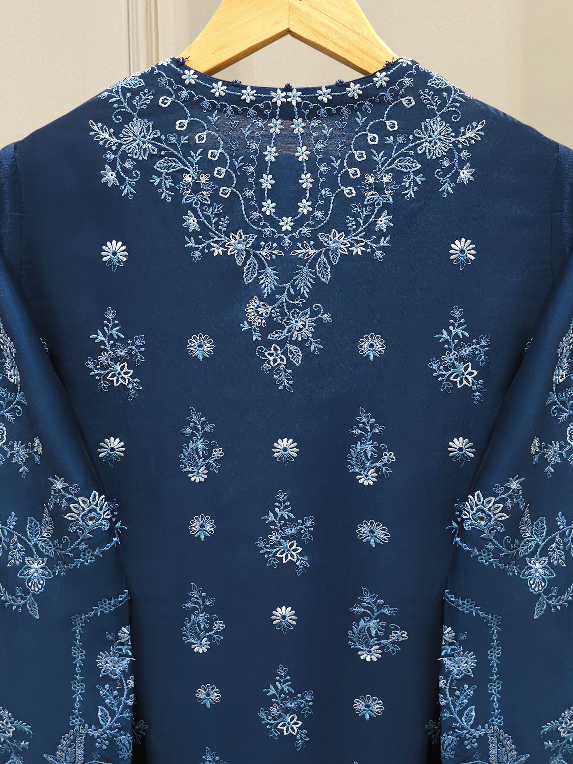 2 Piece- Pure Sheesha Silk Embroidered Suit S114863