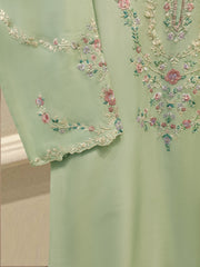 Pure Embroidered Sheesha Silk Shirt S114943