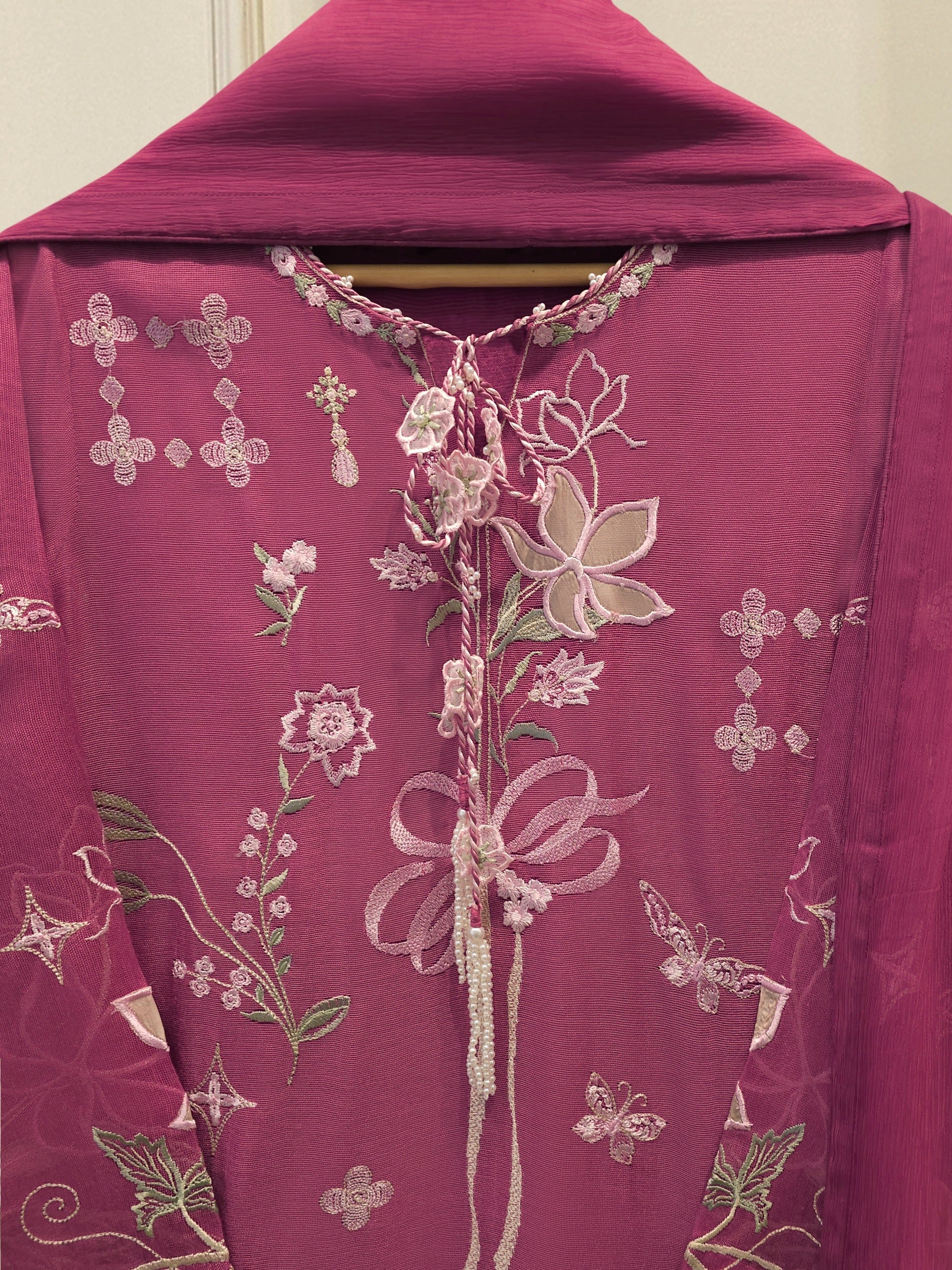 3 Piece - Pure Embroidered Cotton Net Suit S114934