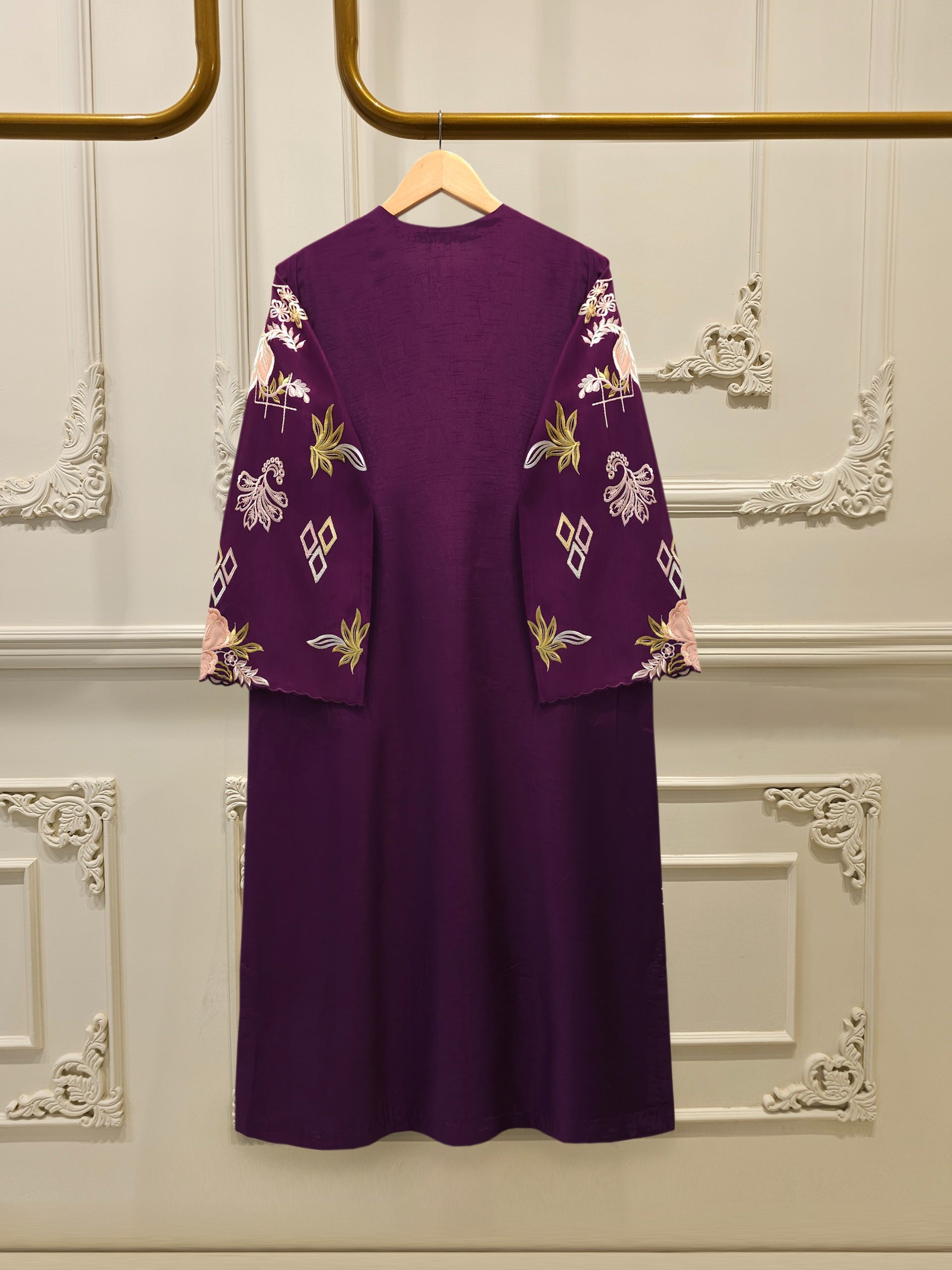 2 Piece - Pure Embroidered Korean Silk Suit S114920
