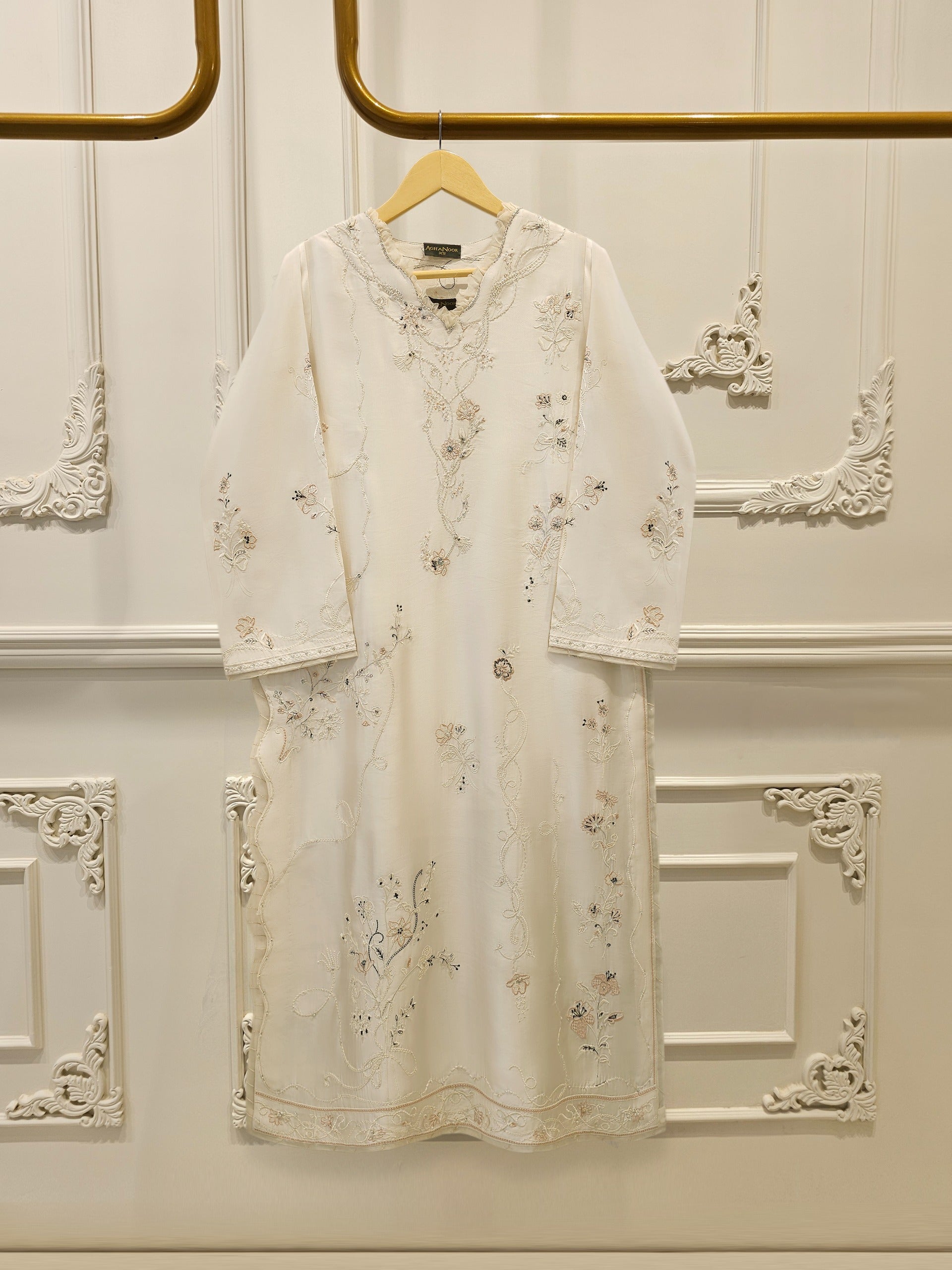 2 Piece- Pure Sheesha Silk Embroidered Suit S114985