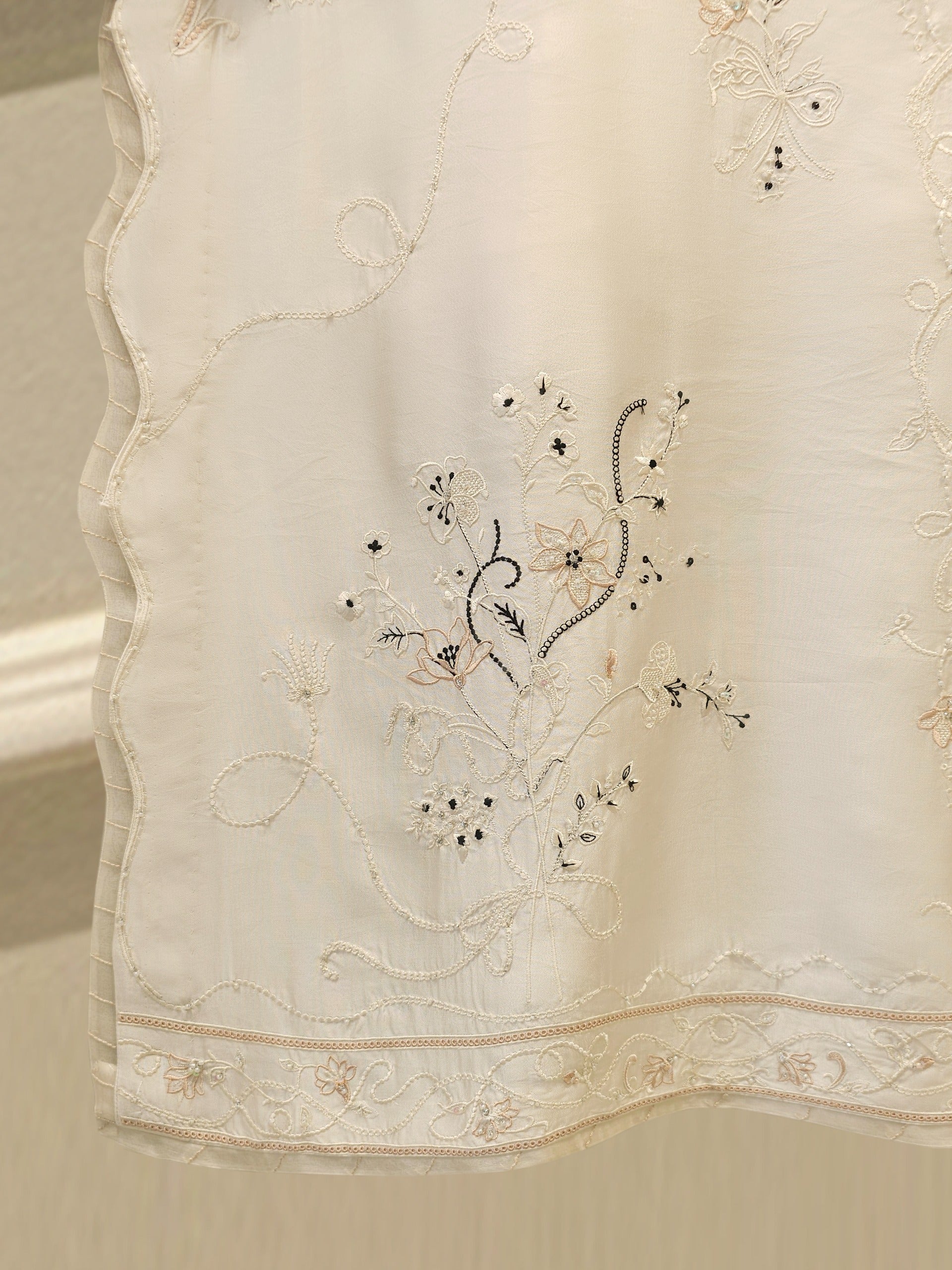 2 Piece- Pure Sheesha Silk Embroidered Suit S114985
