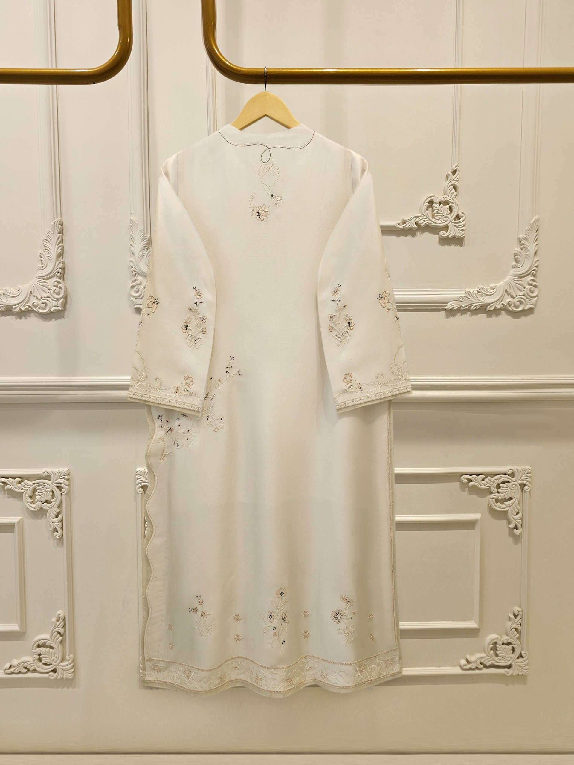 2 Piece- Pure Sheesha Silk Embroidered Suit S114985