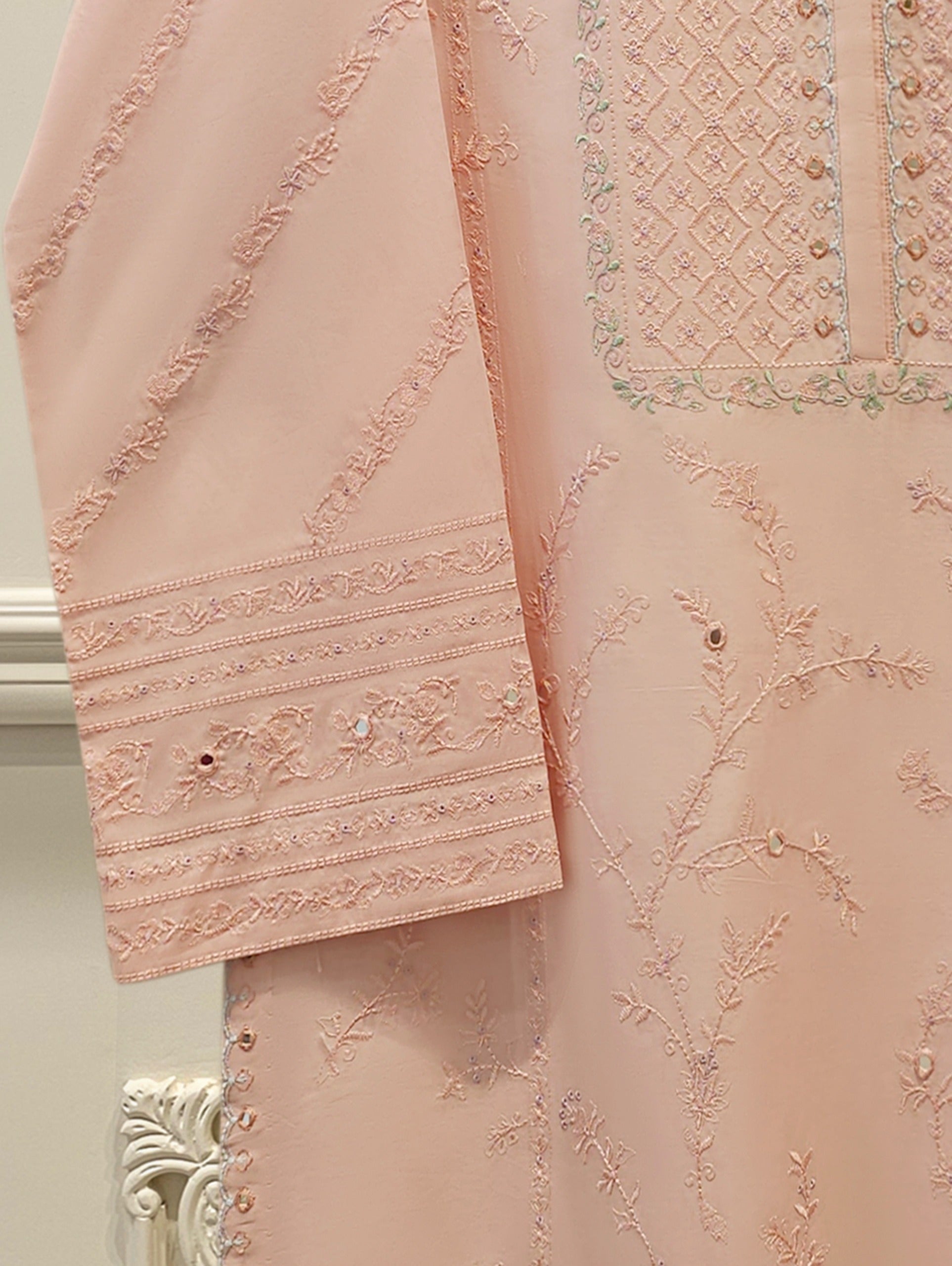2 Piece - Embroidered Cambric Suit S112645