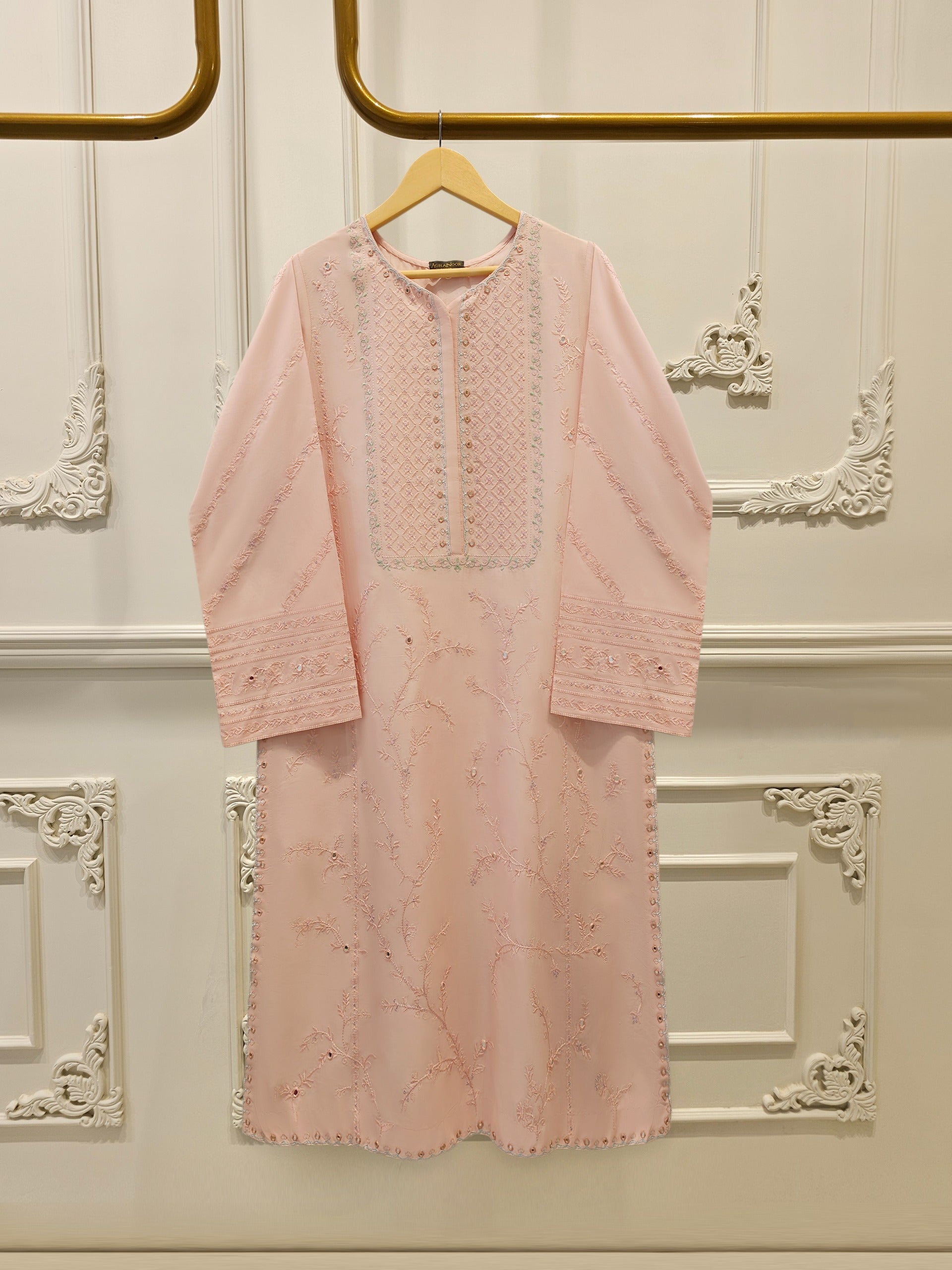 2 Piece - Embroidered Cambric Suit S112645