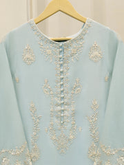 Pure Embroidered Cotton Net Shirt S114974