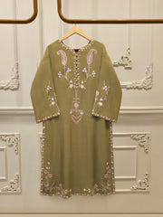 Pure Embroidered Cotton Net Shirt S114991