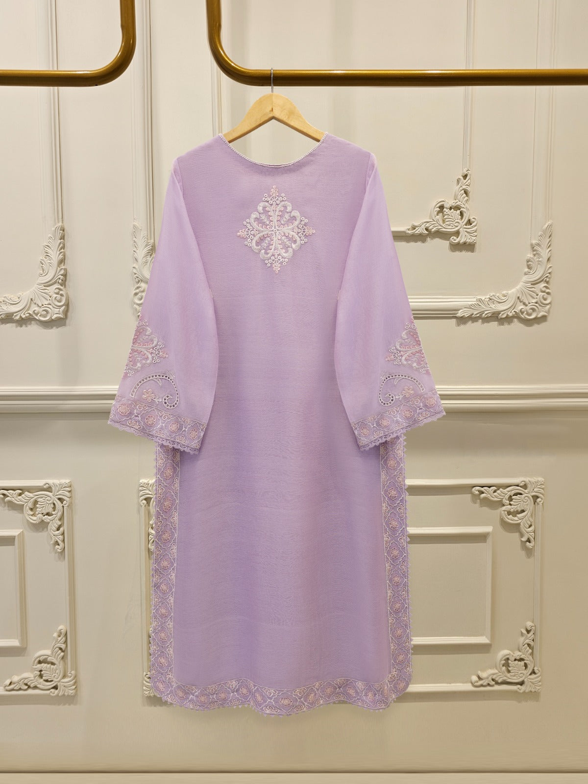 2 Piece - Pure Embroidered Cotton Net Suit S114117