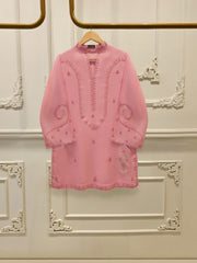 2 Piece - Pure Embroidered Cotton Net Suit S113103
