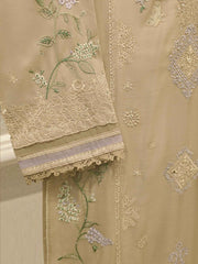 3 Piece - Embroidered Khadi Silk Suit WS00395