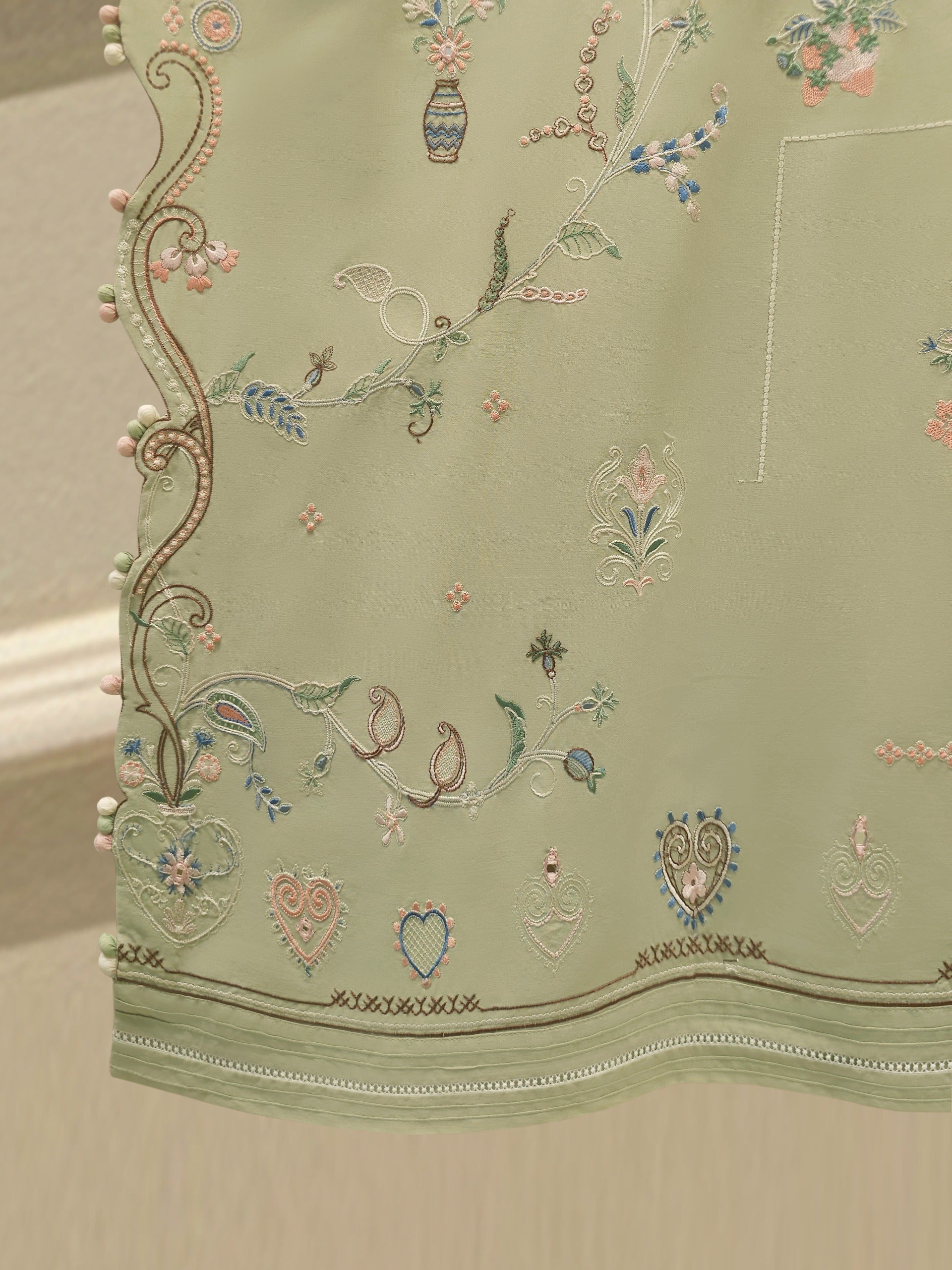 2 Piece - Embroidered Cambric Suit WS00399