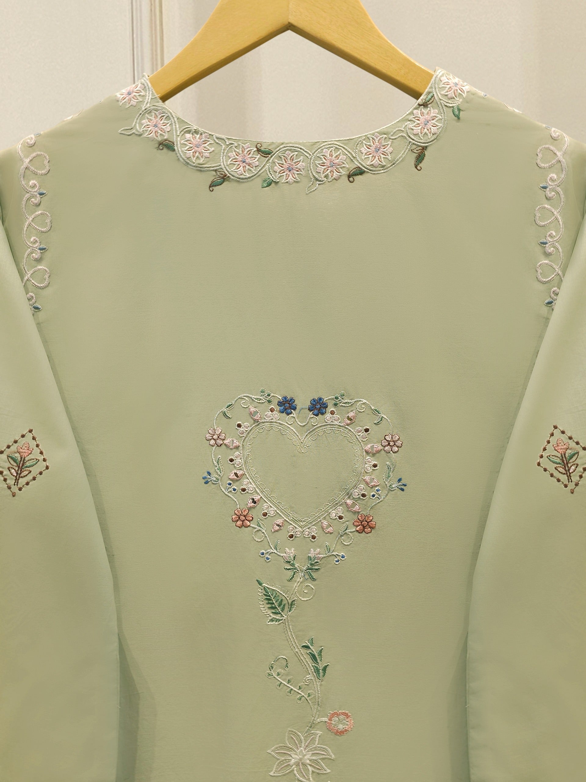 2 Piece - Embroidered Cambric Suit WS00399