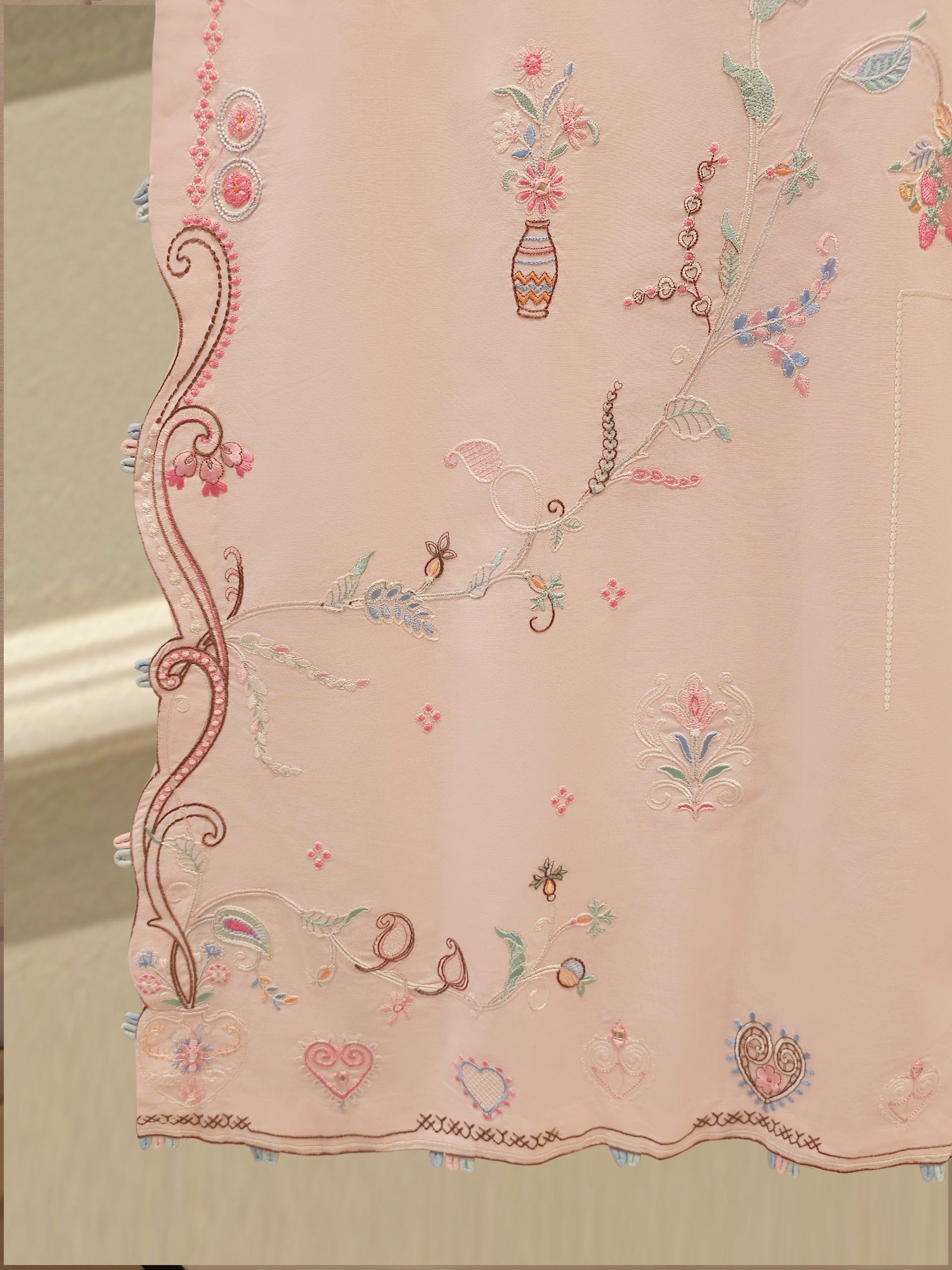 2 Piece - Embroidered Cambric Suit WS00398
