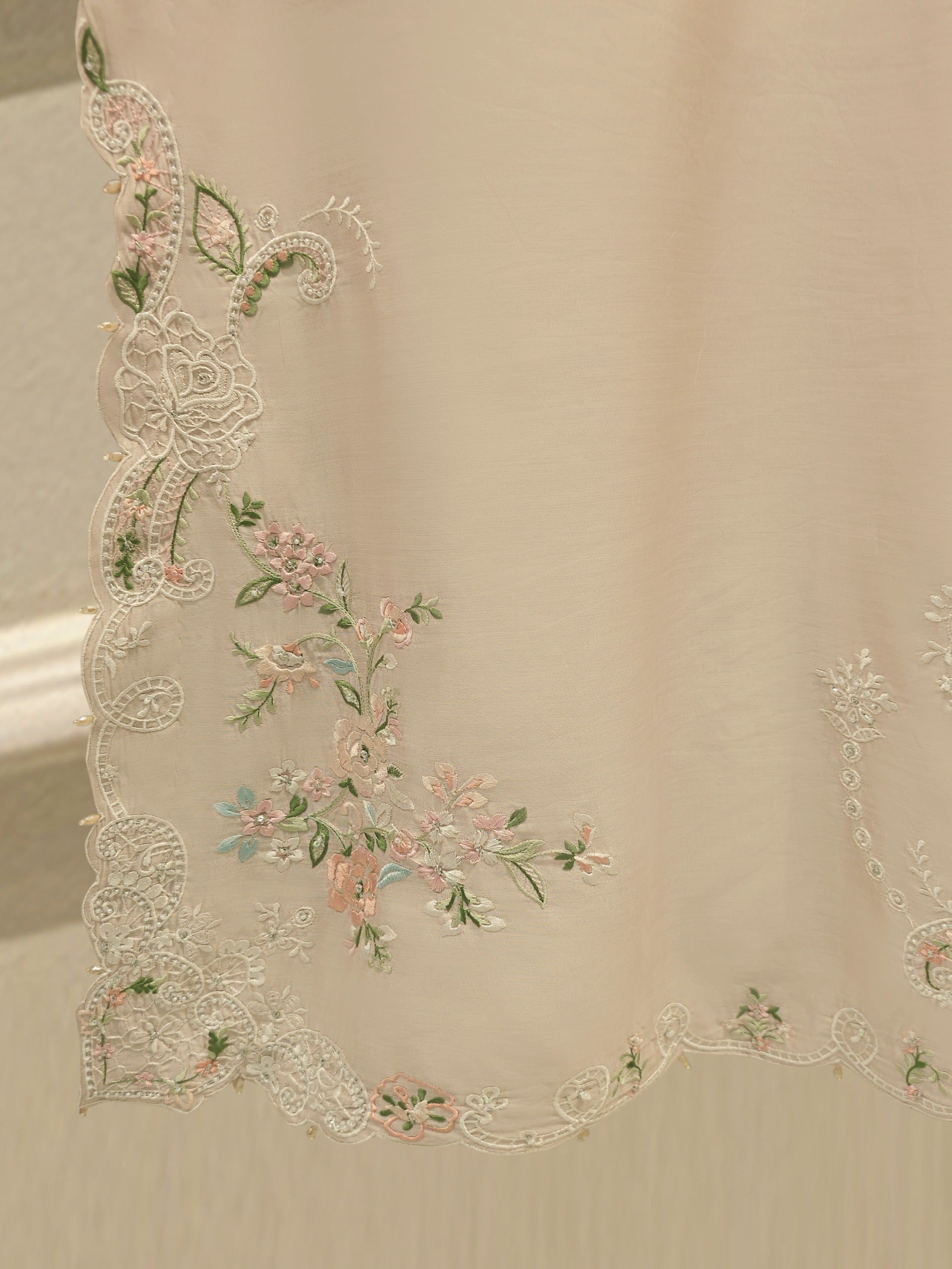 3 Piece - Pure Khaddi Silk Embroidered  Suit S115165