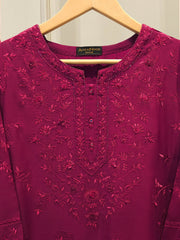 2 Piece - Embroidered Kora Silk Suit S115220