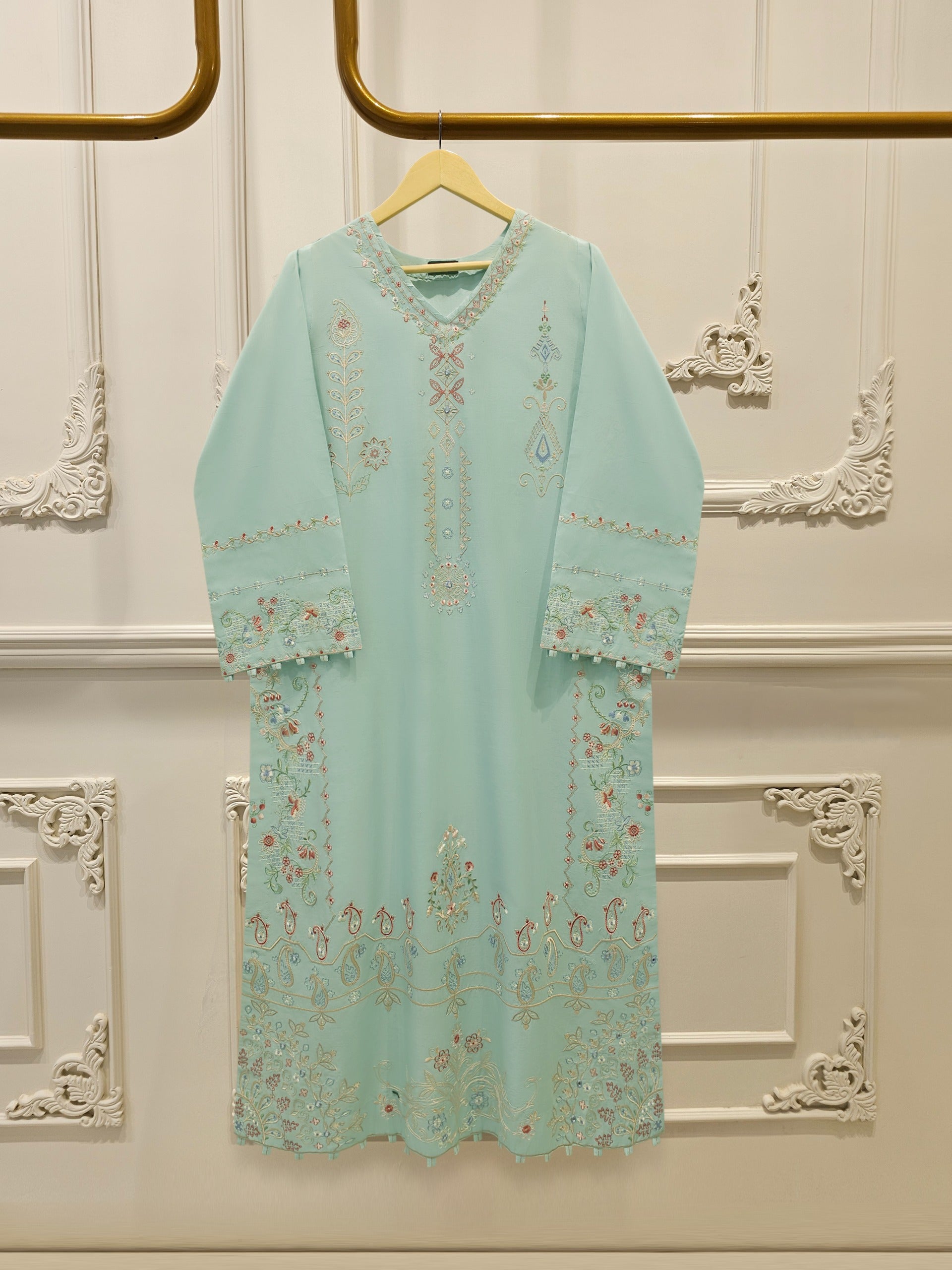 2 Piece - Embroidered Cambric Suit S115221