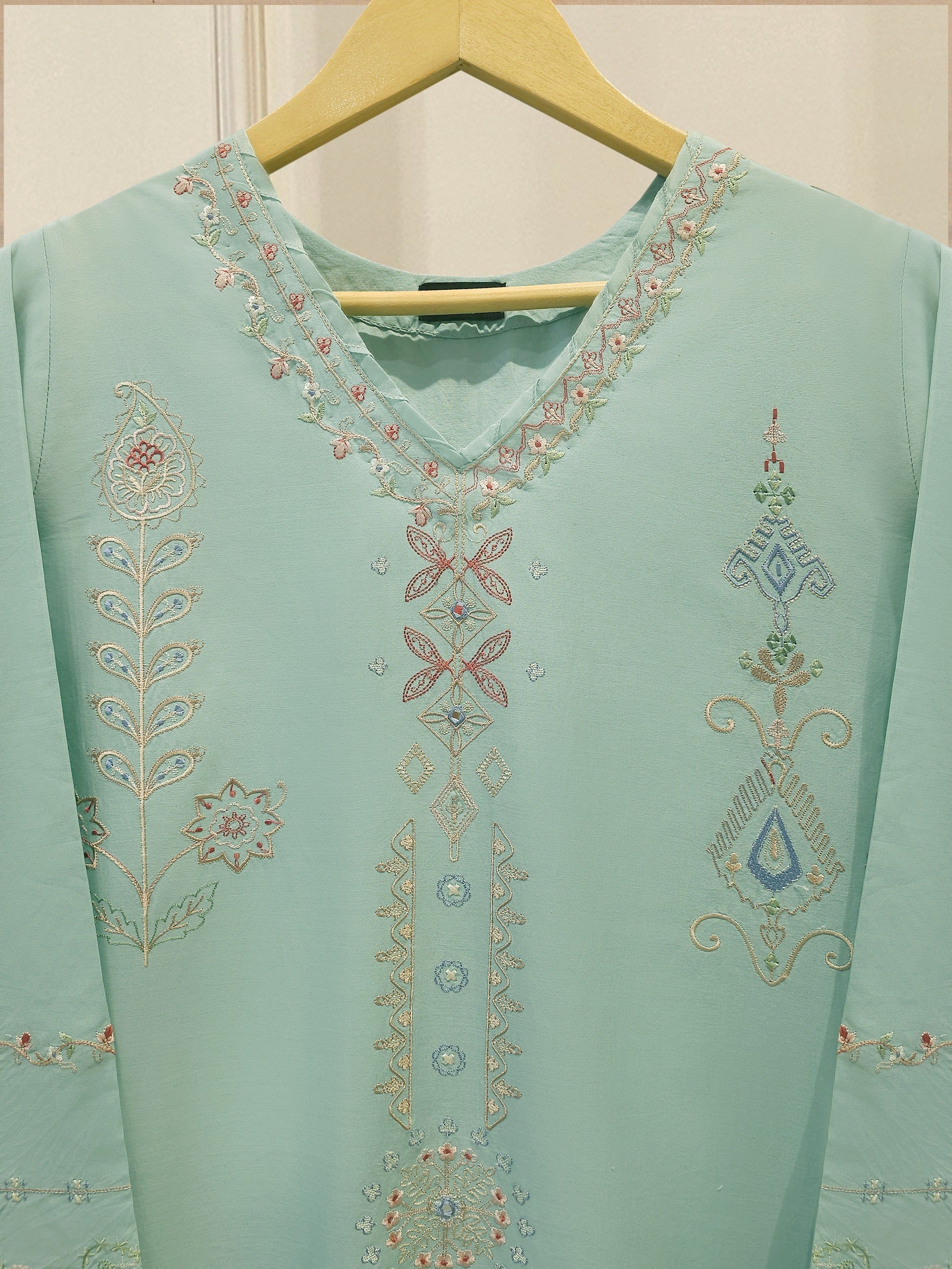 2 Piece - Embroidered Cambric Suit S115221