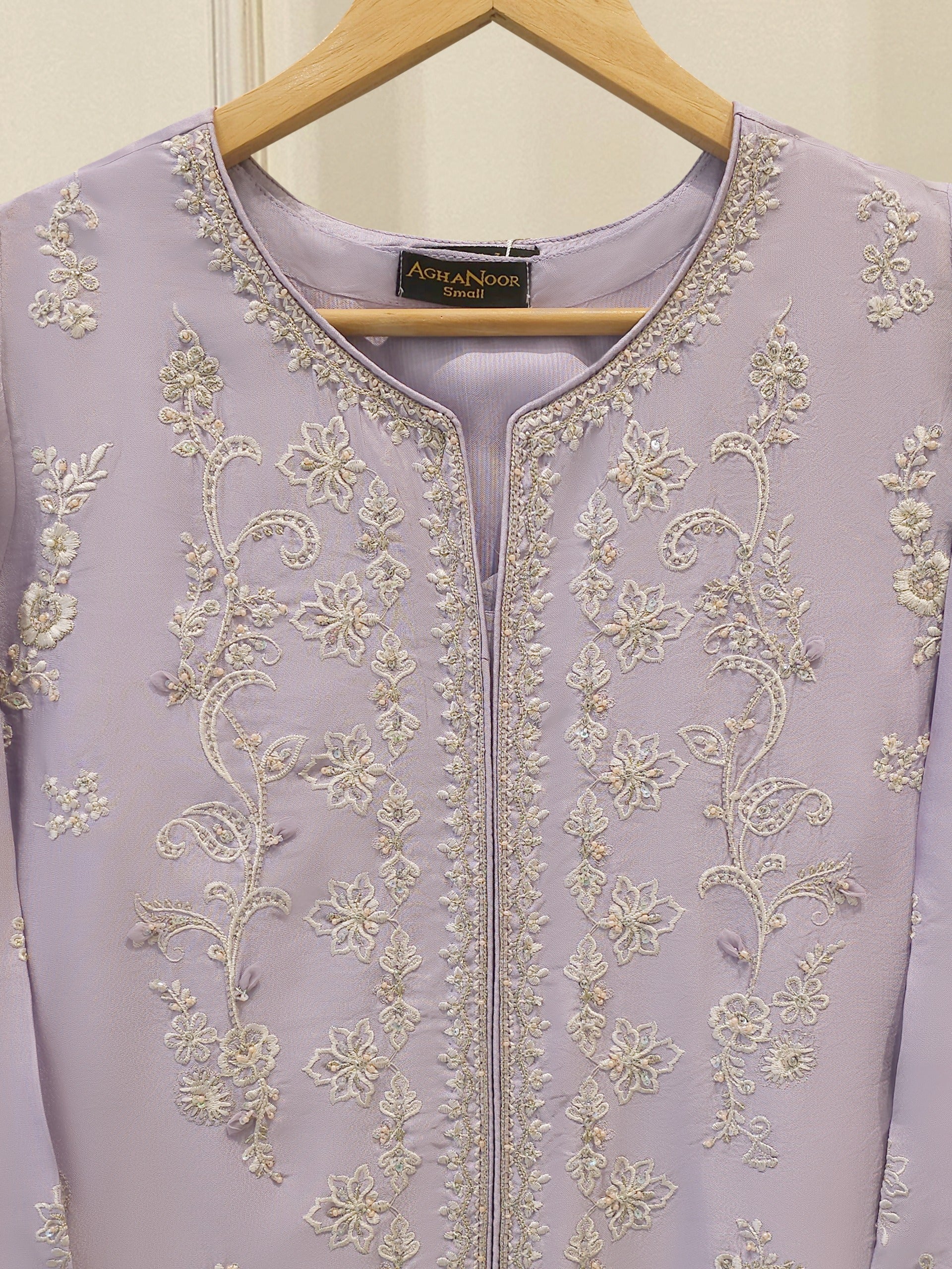 2 Piece- Pure Sheesha Silk Embroidered Suit S115245