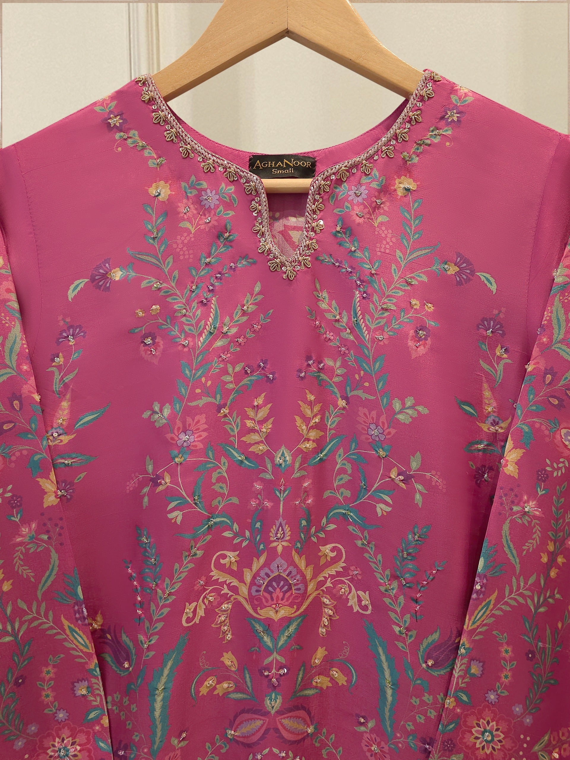2-Piece Pure Printed Silk Suit with Khadi Silk Pants S115259